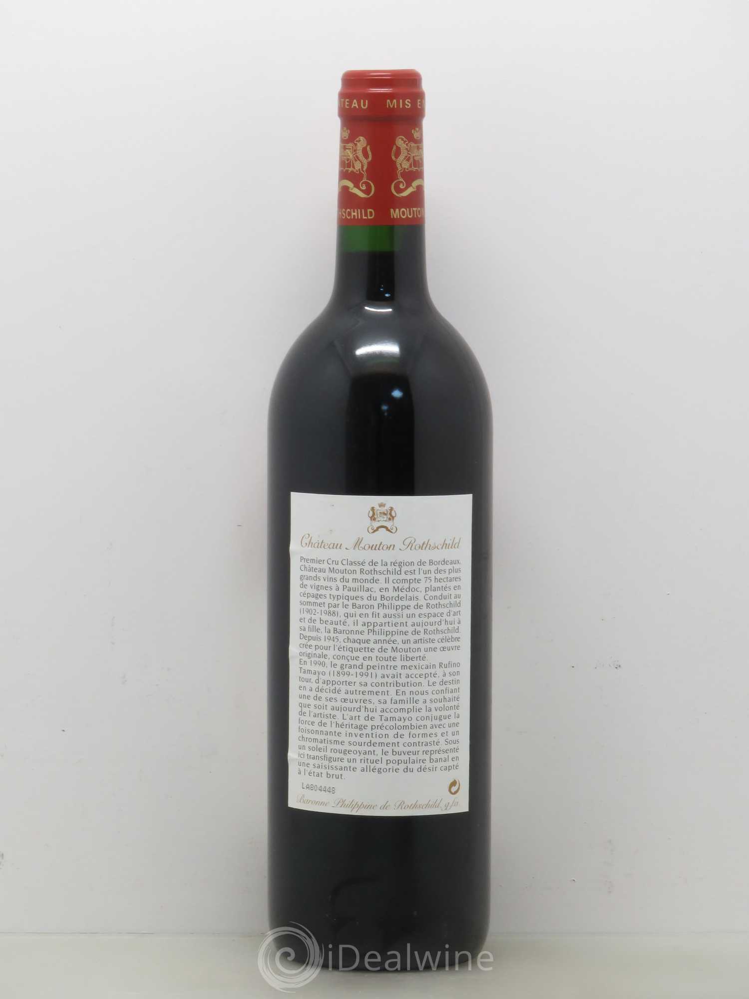 Château Mouton Rothschild 1er Grand Cru Classé 1998 - Lot de 1 bouteille - 1
