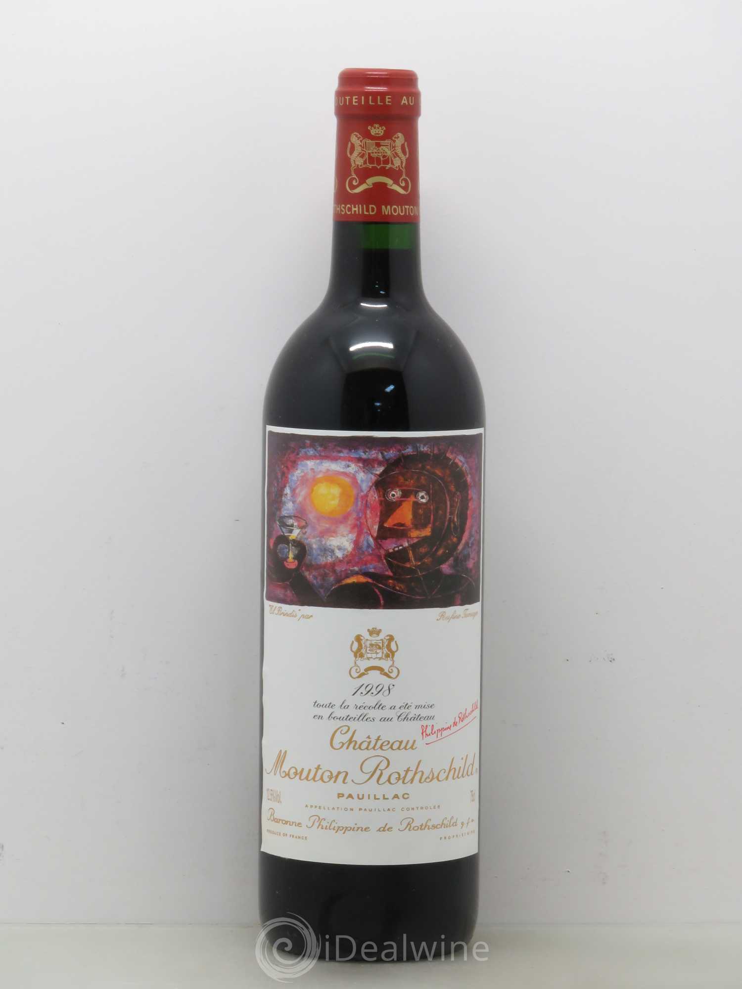 Château Mouton Rothschild 1er Grand Cru Classé 1998 - Lot de 1 bouteille - 0