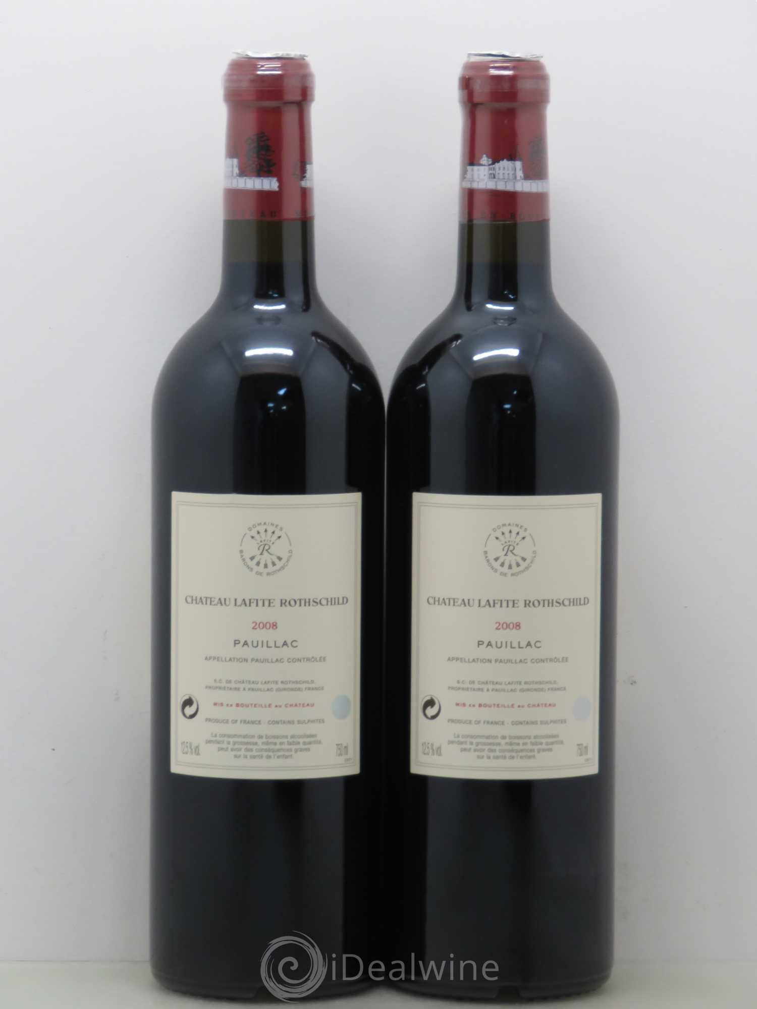 Château Lafite Rothschild 1er Grand Cru Classé 2008 - Lot de 2 bouteilles - 1