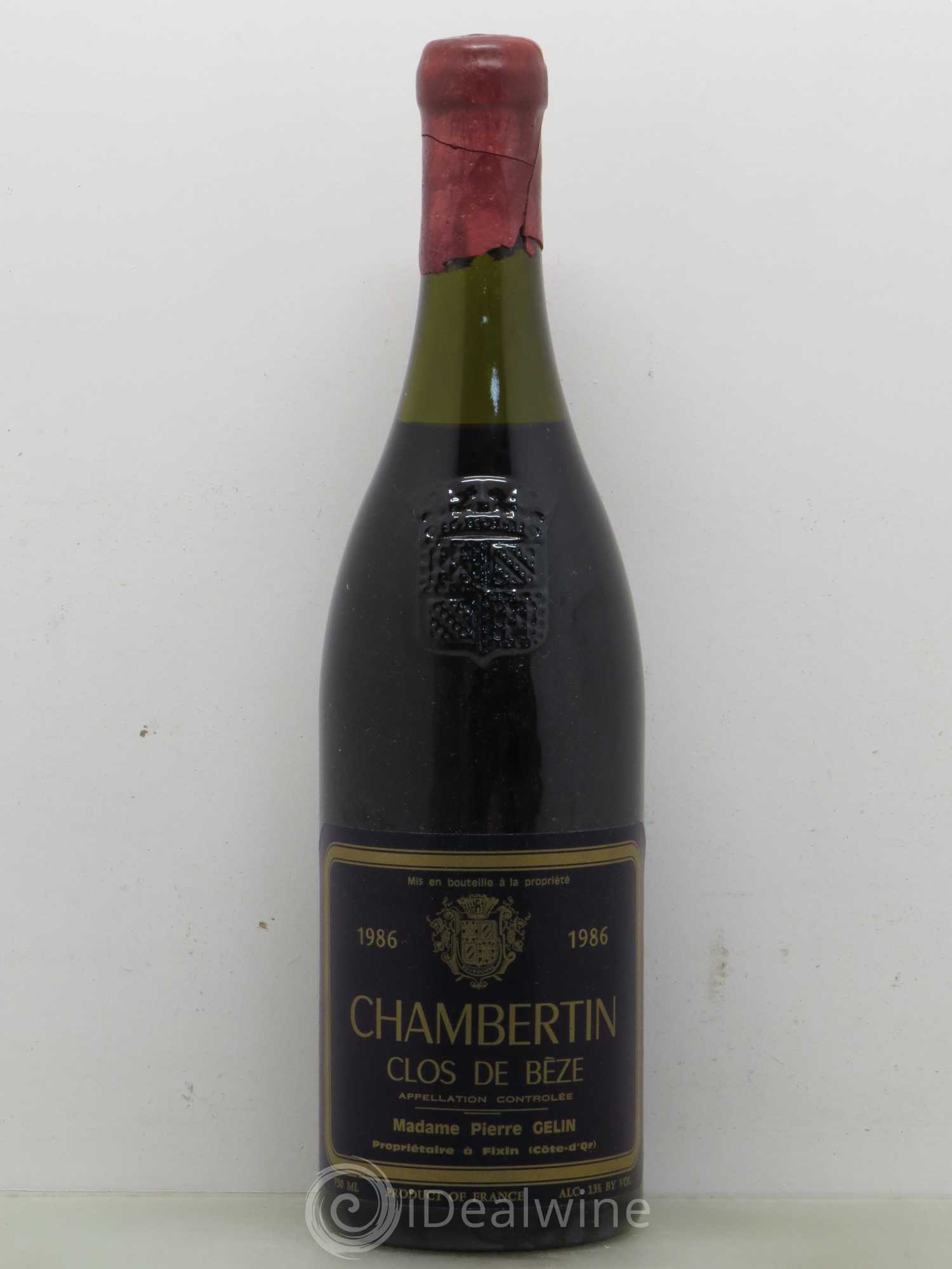 Chambertin Clos de Bèze Grand Cru Pierre Gélin (sans prix de réserve) 1986 - Posten von 1 Flasche - 0