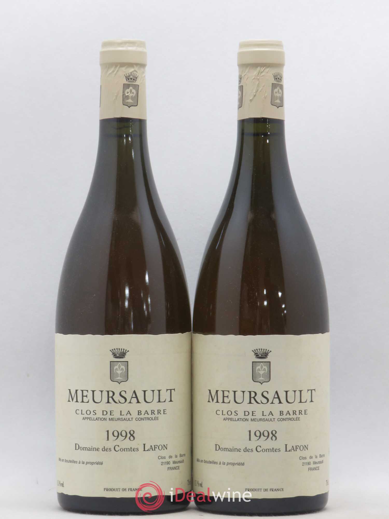 Meursault Clos de la Barre Comtes Lafon (Domaine des) 1998 - Lot de 2 bouteilles - 0