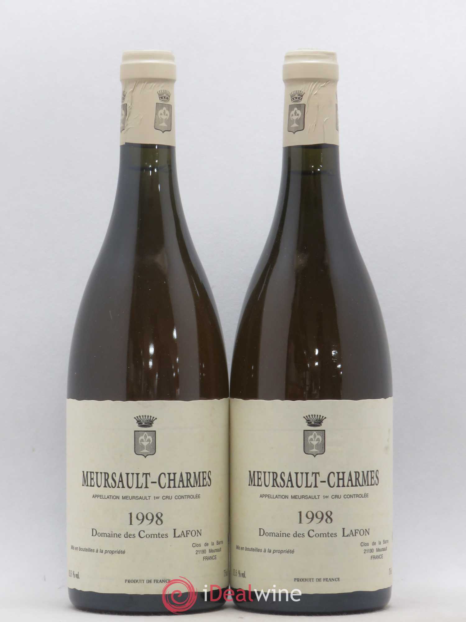 Meursault 1er Cru Charmes Comtes Lafon (Domaine des) 1998 - Lot de 2 bouteilles - 0