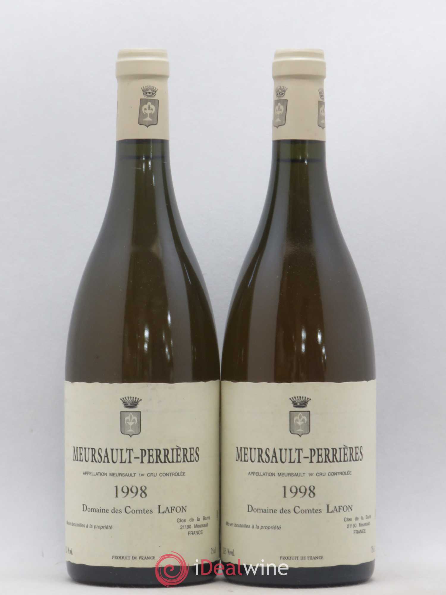 Meursault 1er Cru Perrières Comtes Lafon (Domaine des) 1998 - Lot de 2 bouteilles - 0