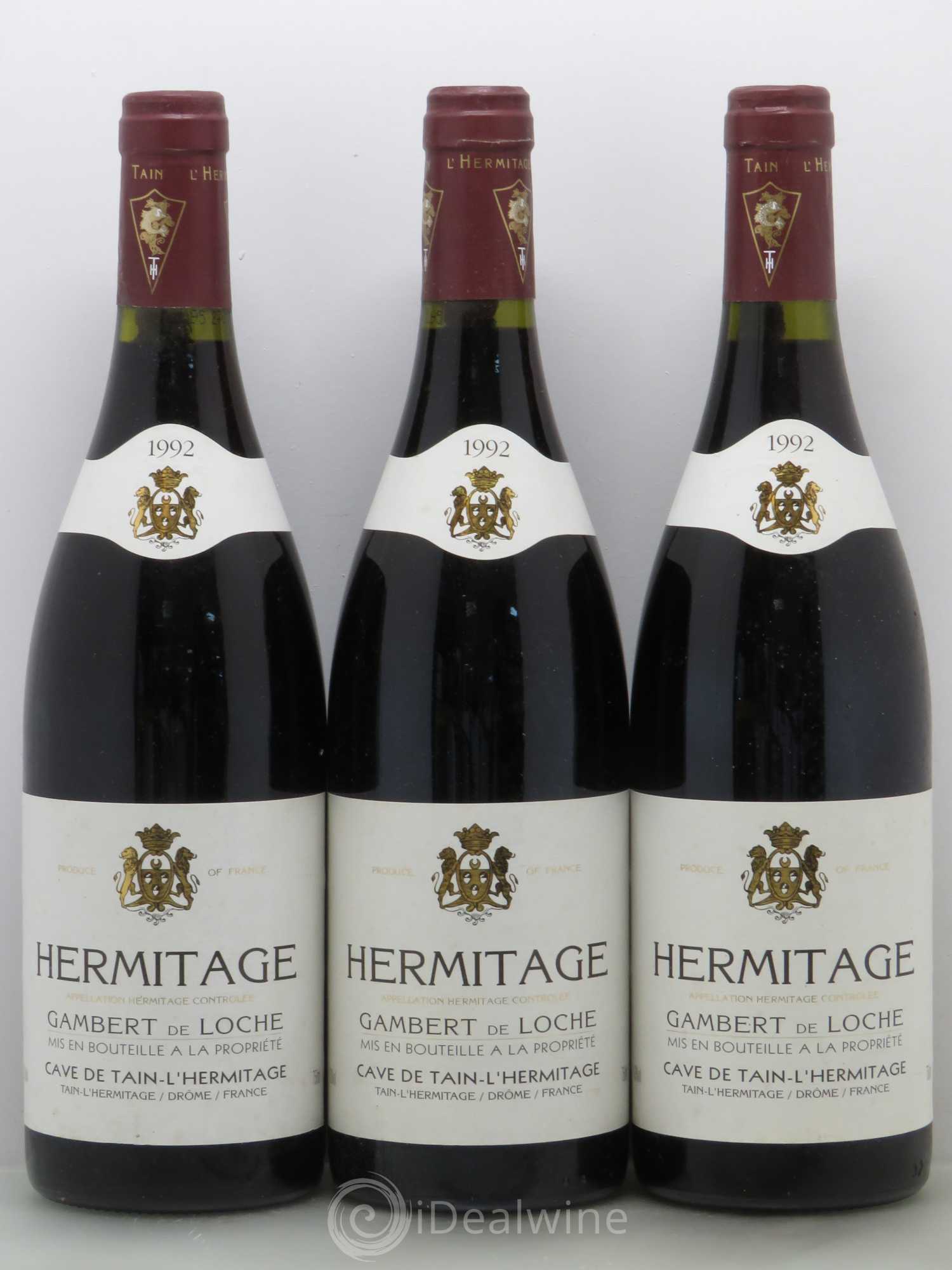 Hermitage Gambert de Loche Cave de Tain 1992 - Lot de 6 bouteilles - 2