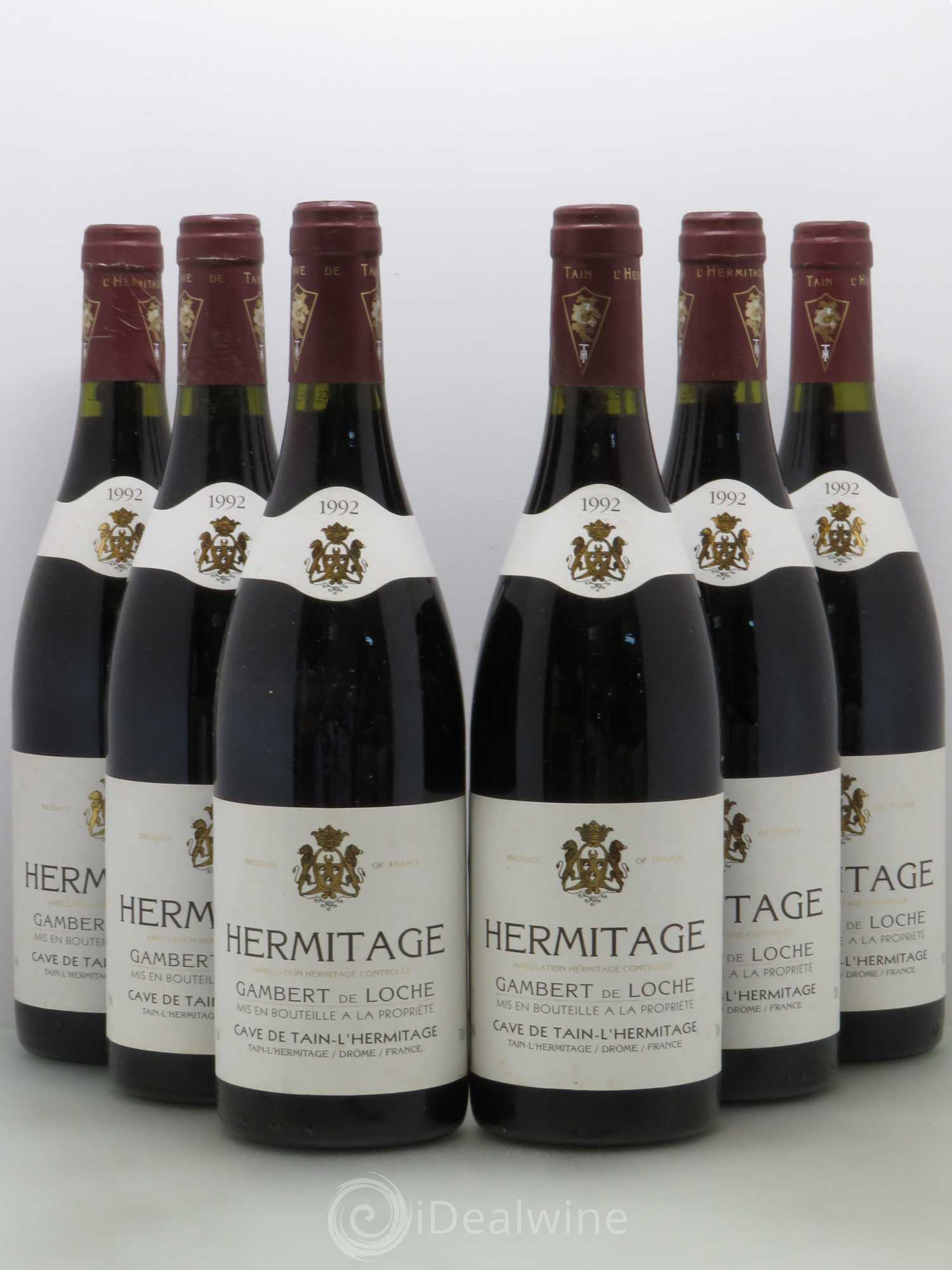 Hermitage Gambert de Loche Cave de Tain 1992 - Lot de 6 bouteilles - 0