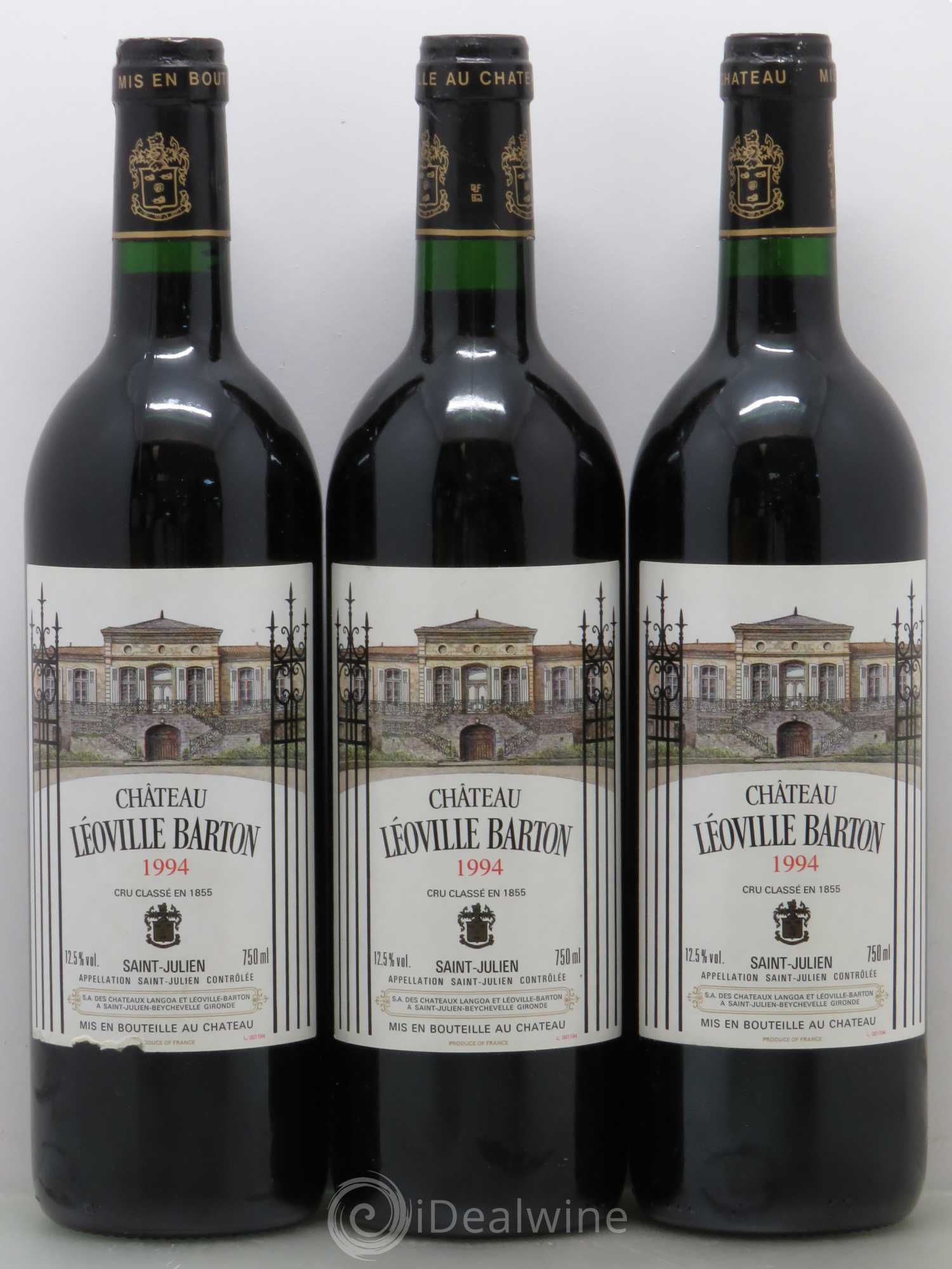Château Léoville Barton 2ème Grand Cru Classé 1994 - Lot de 3 bouteilles - 0