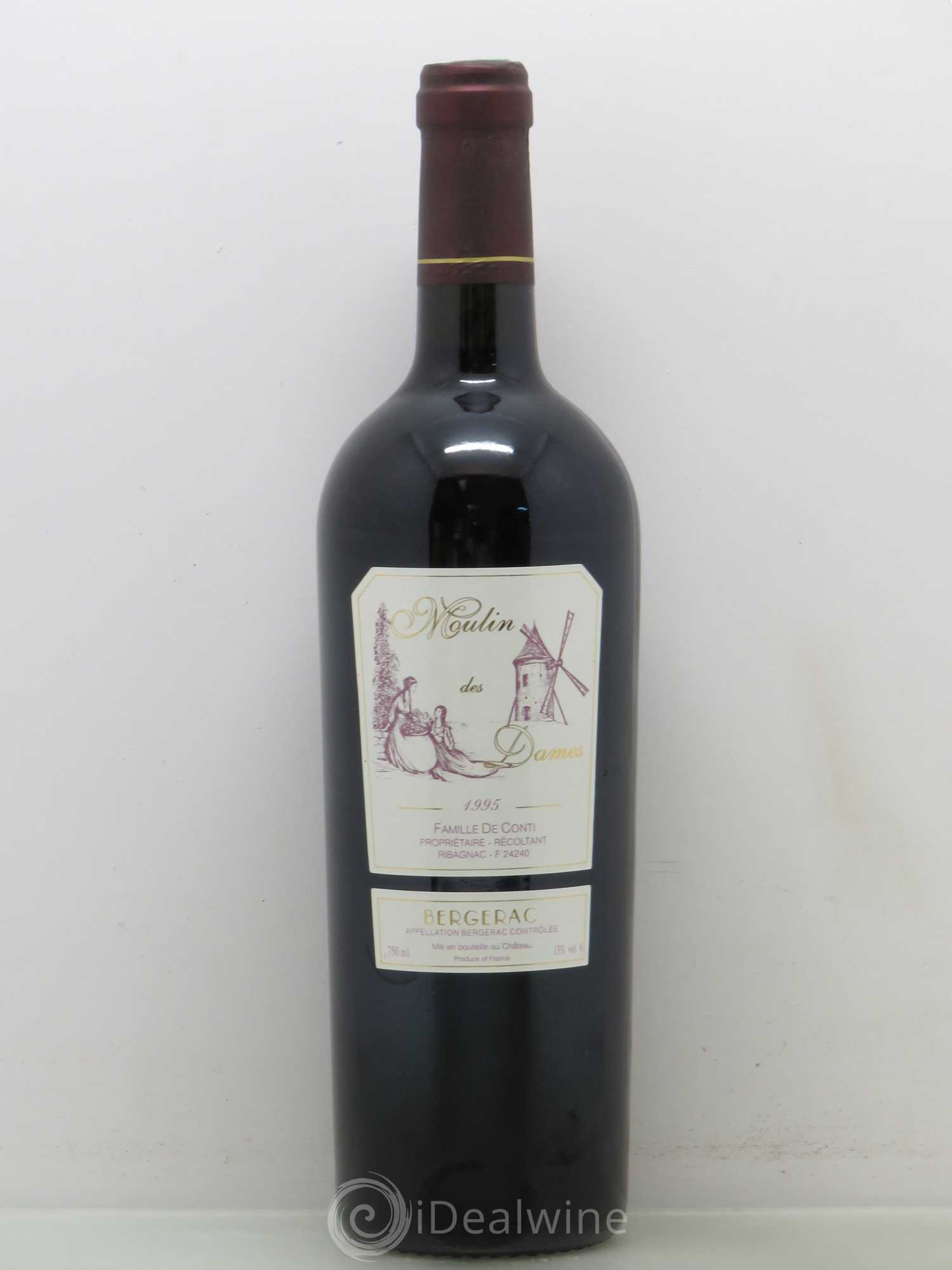 Bergerac Château Tour des Gendres Moulin des Dames Famille de Conti 1995 - Lot de 1 bouteille - 0