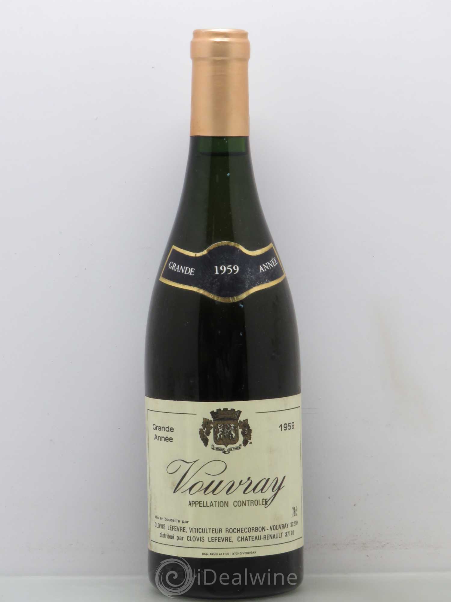 Vouvray Clovis Lefebre 1959 - Posten von 1 Flasche - 0