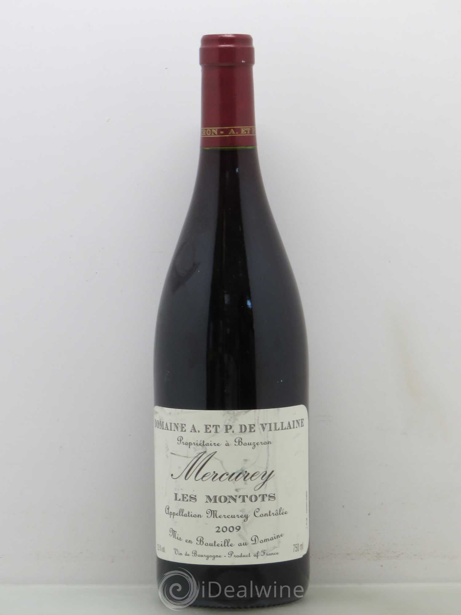 Mercurey Les Montots Domaine de Villaine 2009 - Lot de 1 bouteille - 0