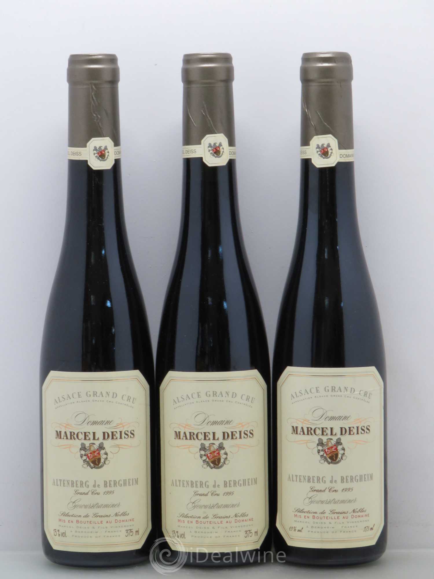 Alsace Gewurztraminer Sélection de Grains Nobles Grand Cru Altenberg de Bergheim Marcel Deiss (Domaine) 1995 - Posten von 3 Demi-Flaschen - 0