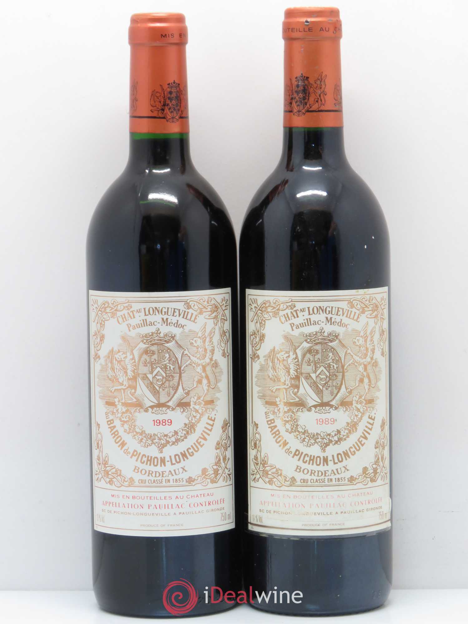 Pichon Longueville Baron 2ème Grand Cru Classé 1989 - Lot de 2 bouteilles - 0