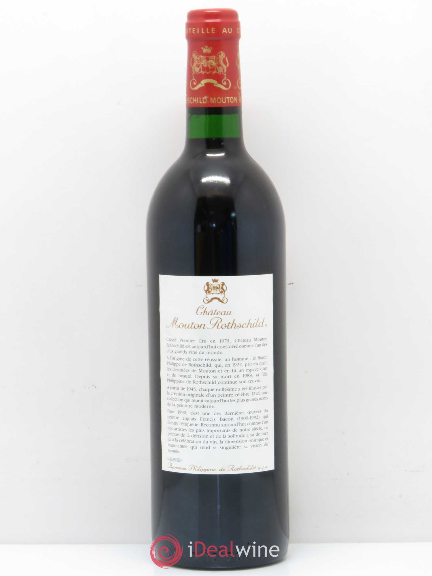 Château Mouton Rothschild 1er Grand Cru Classé 1990 - Lot de 1 bouteille - 1
