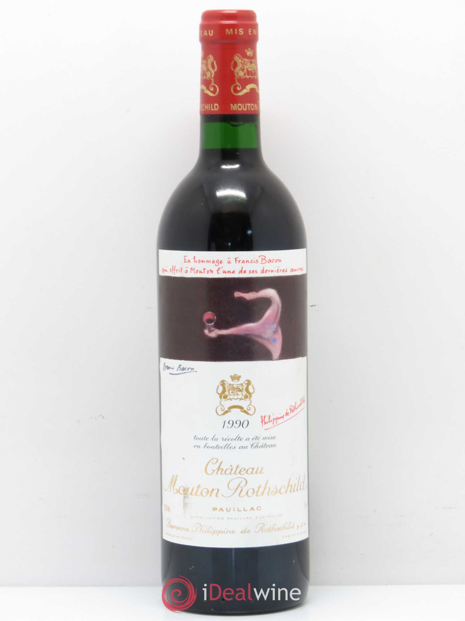 Château Mouton Rothschild 1er Grand Cru Classé 1990 - Lot de 1 bouteille - 0