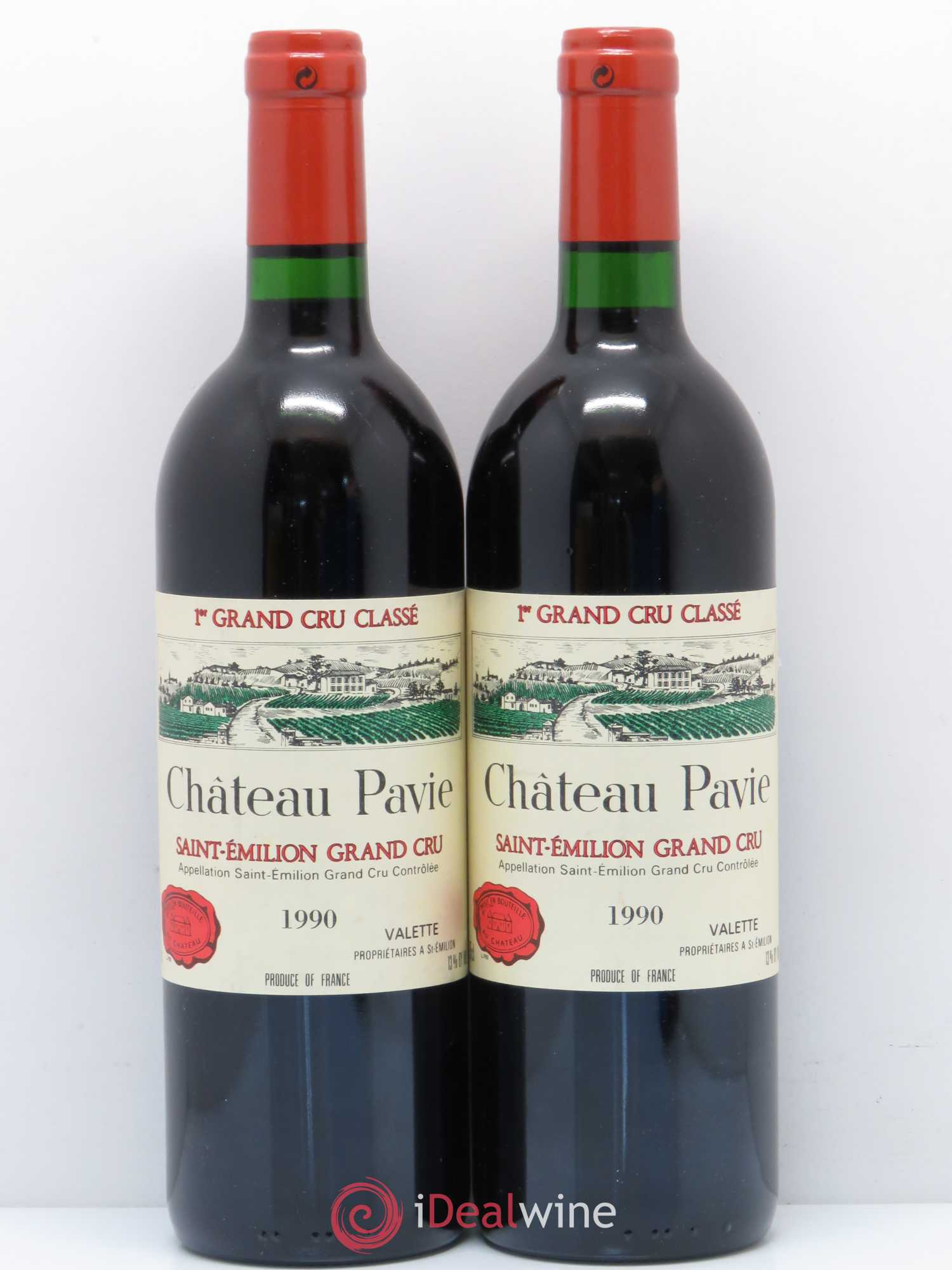 Château Pavie 1er Grand Cru Classé A 1990 - Lot de 2 bouteilles - 0