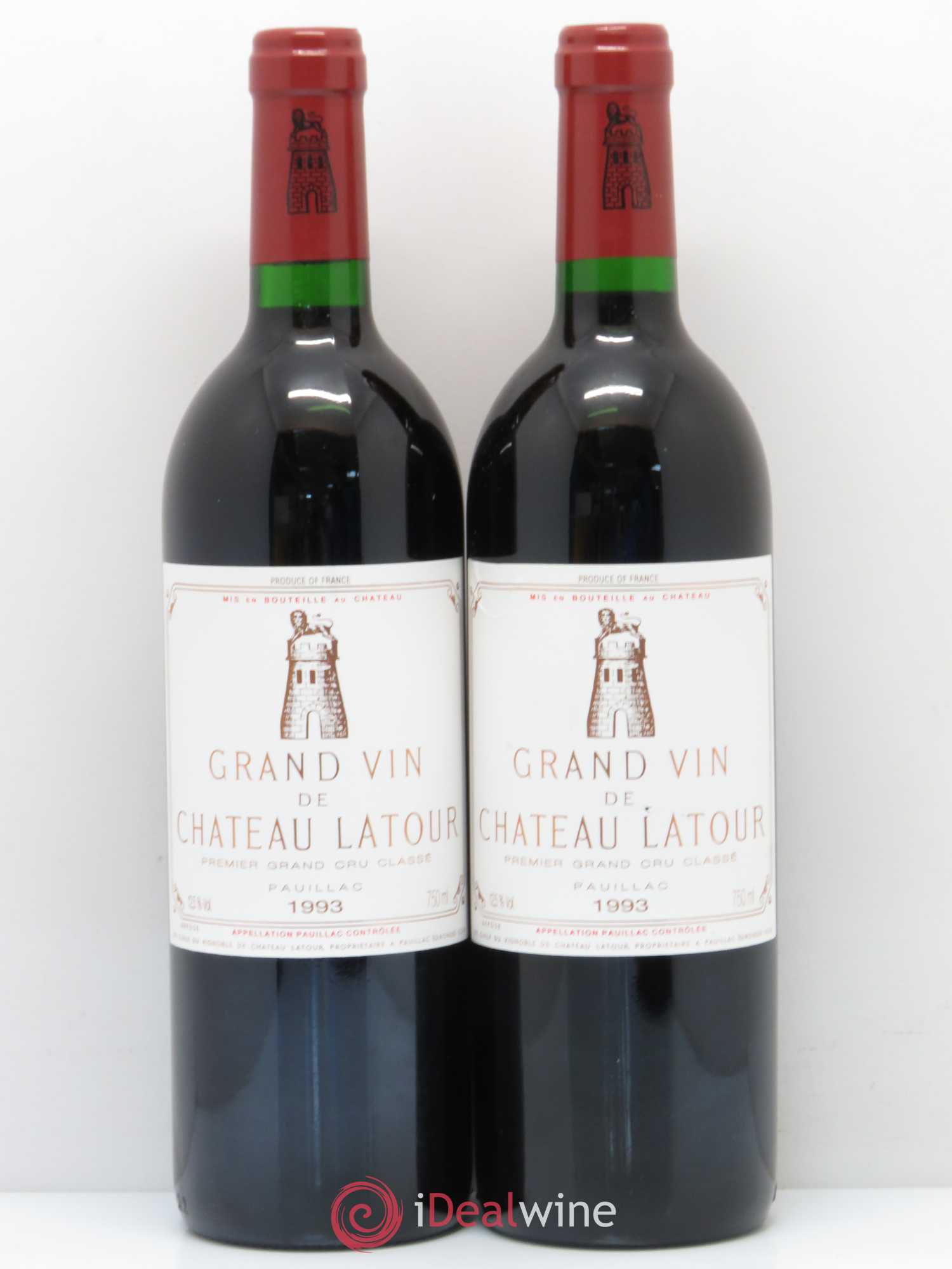Château Latour 1er Grand Cru Classé 1993 - Lot de 2 bouteilles - 0
