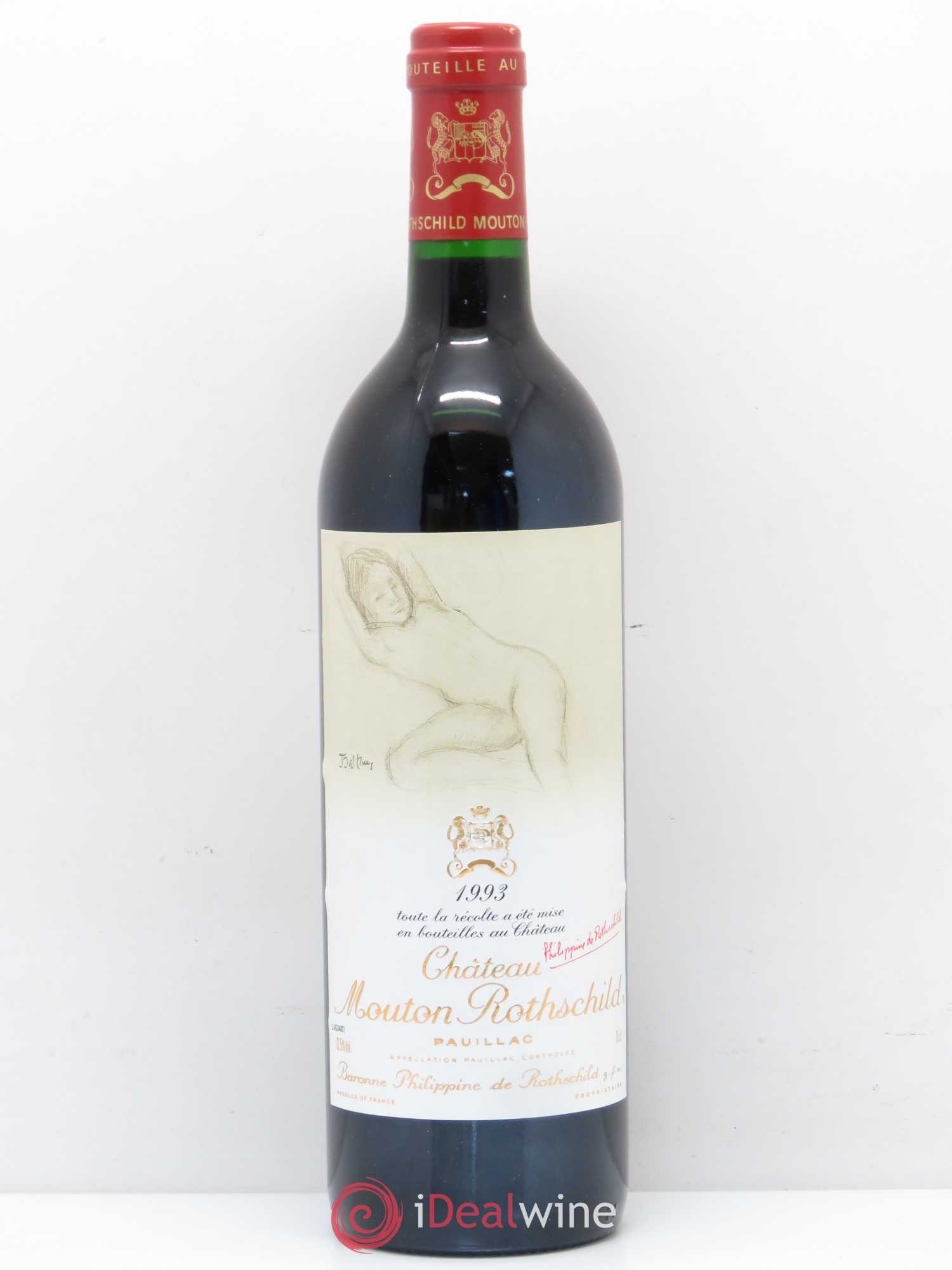 Château Mouton Rothschild 1er Grand Cru Classé 1993 - Lot de 1 bouteille - 0