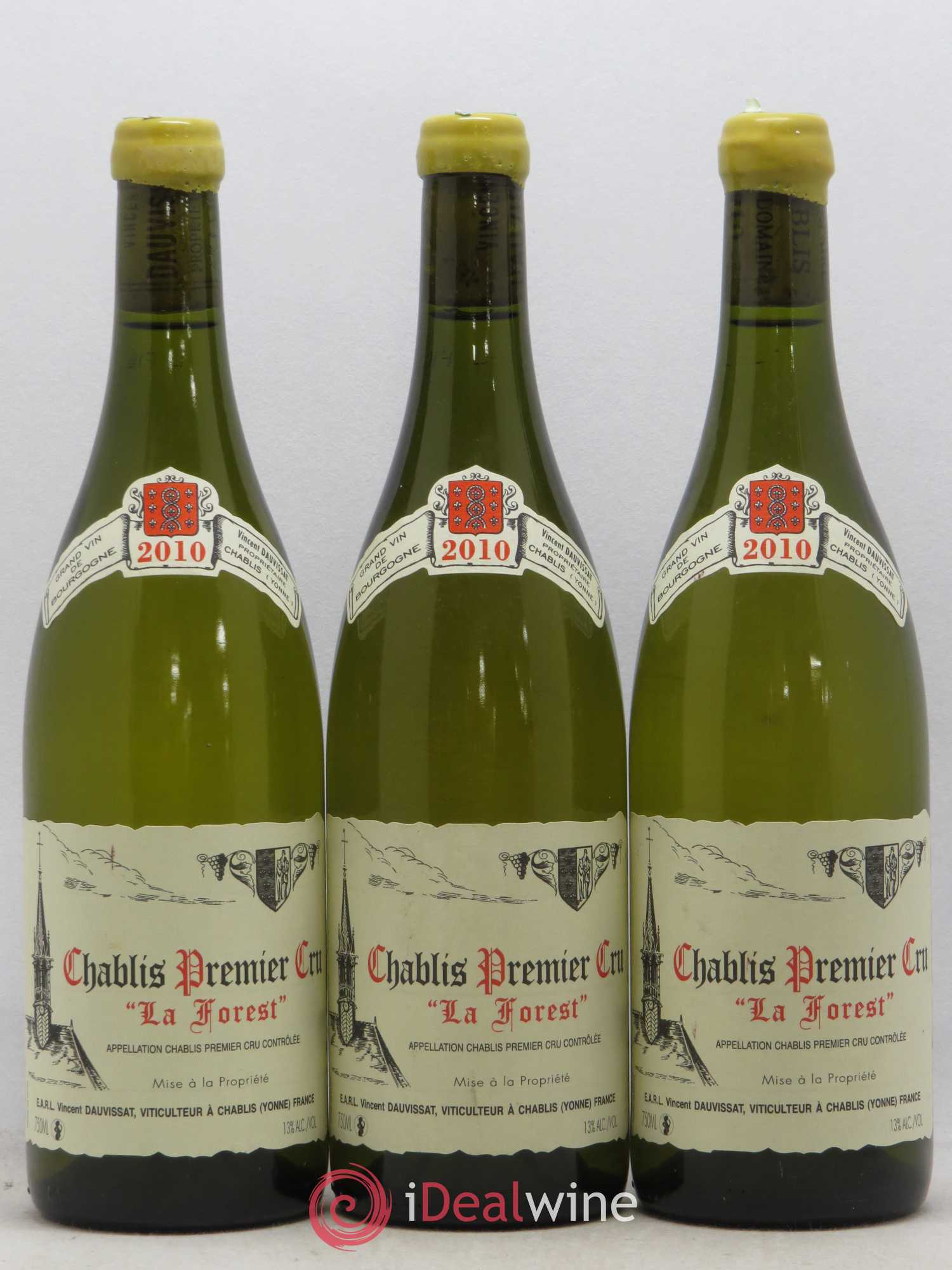 Chablis 1er Cru La Forest Vincent Dauvissat (Domaine) 2010 - Lot de 3 bouteilles - 0