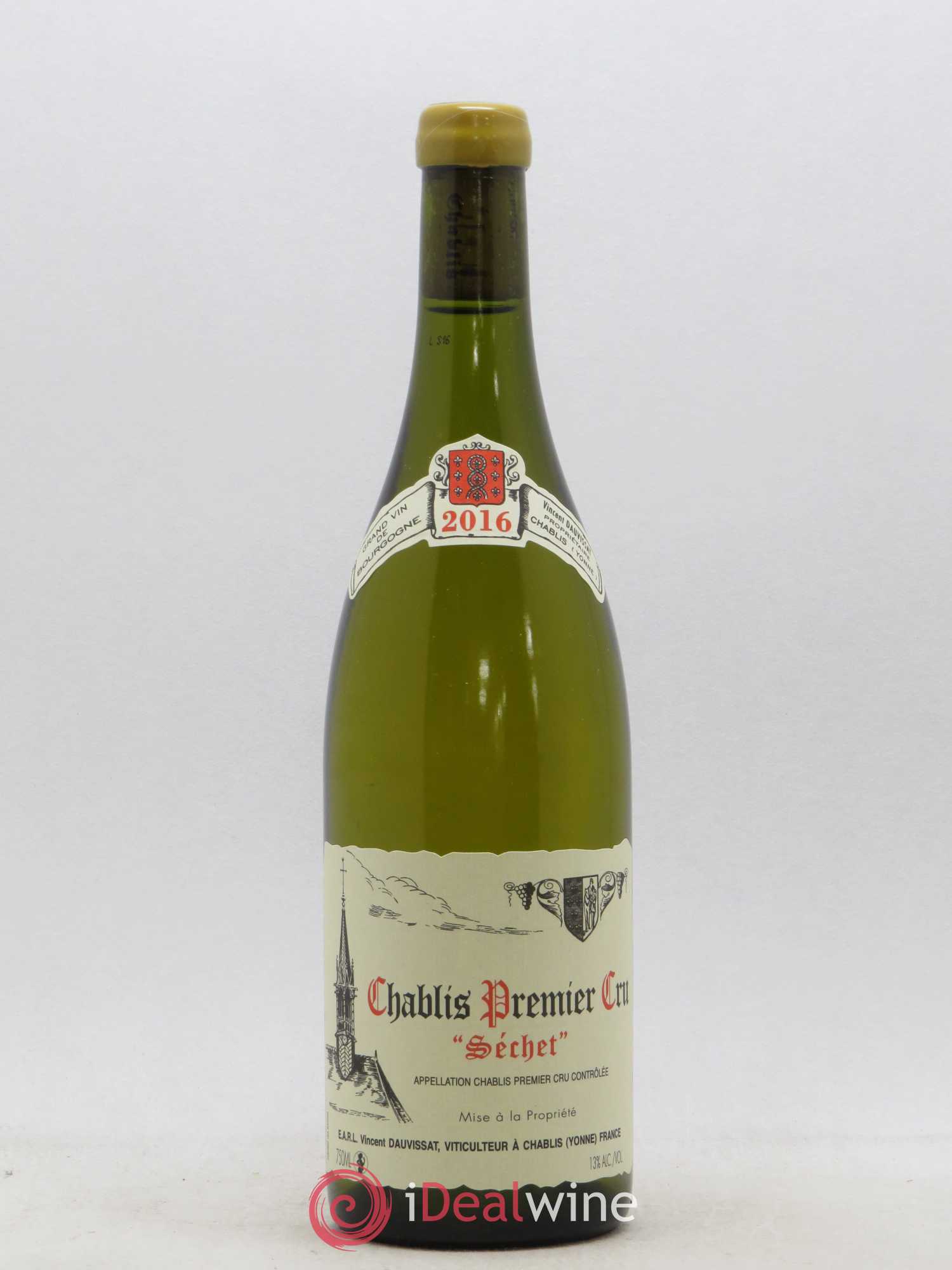 Chablis 1er Cru Séchet Vincent Dauvissat (Domaine) 2016 - Lot de 1 bouteille - 0