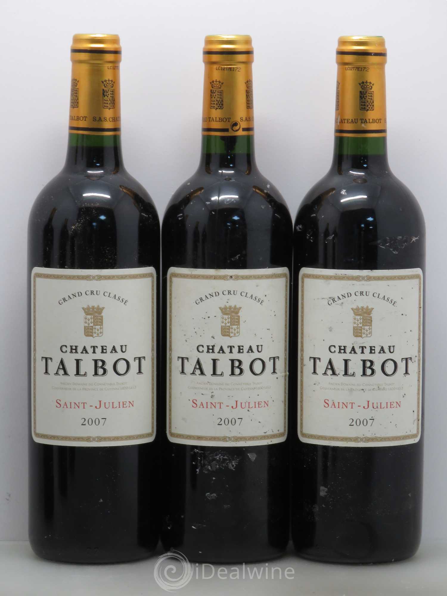 Château Talbot 4ème Grand Cru Classé 2007 - Lot de 6 bouteilles - 1