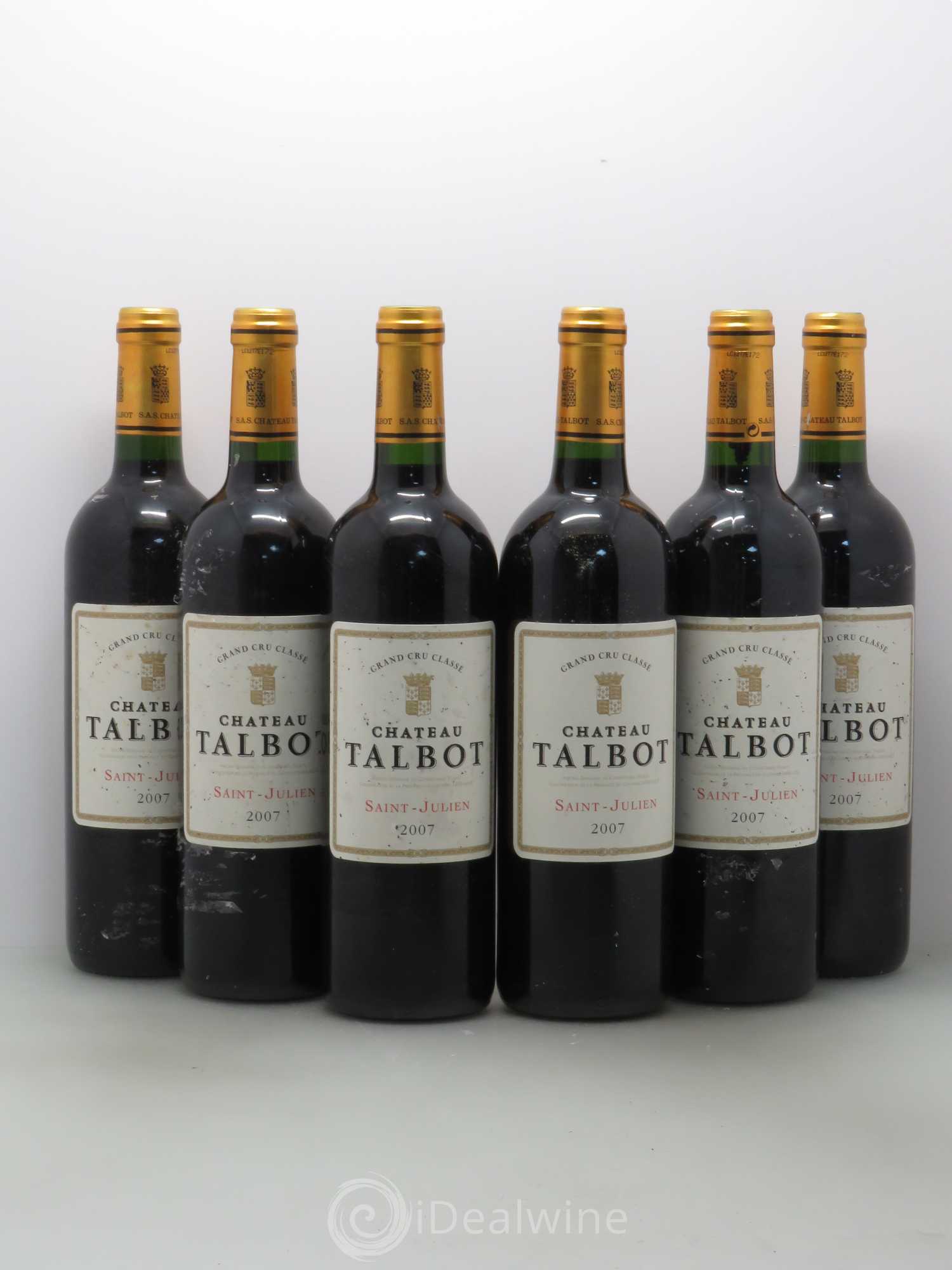 Château Talbot 4ème Grand Cru Classé 2007 - Lot de 6 bouteilles - 0