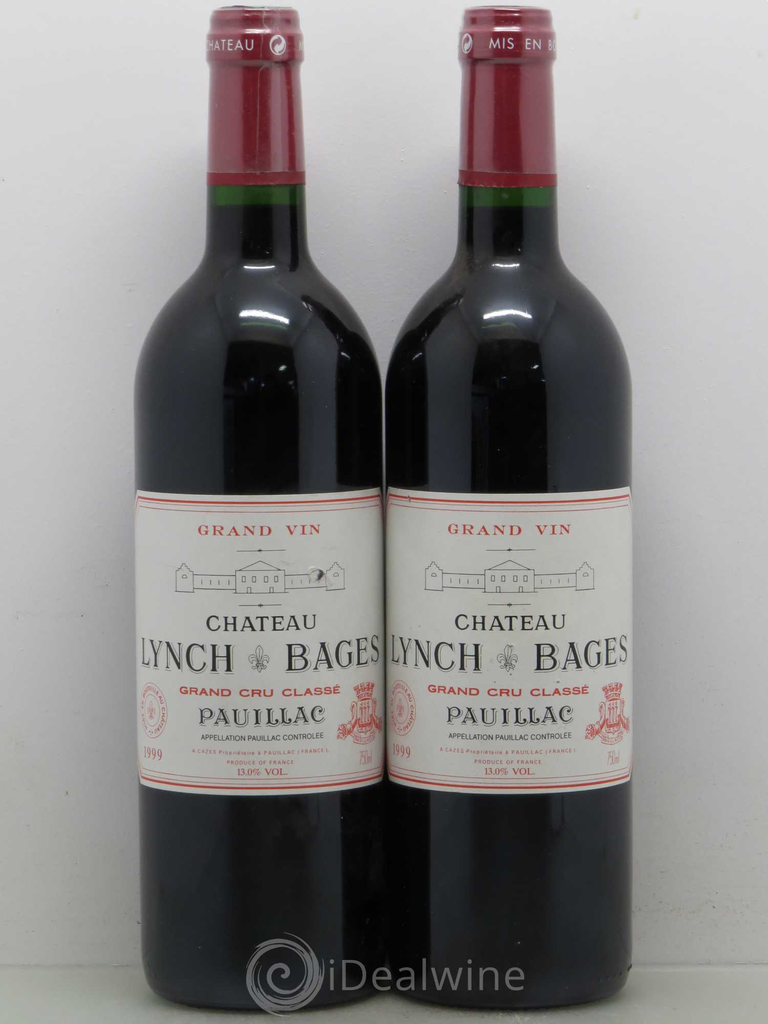 Château Lynch Bages 5ème Grand Cru Classé 1999 - Lot de 2 bouteilles - 0