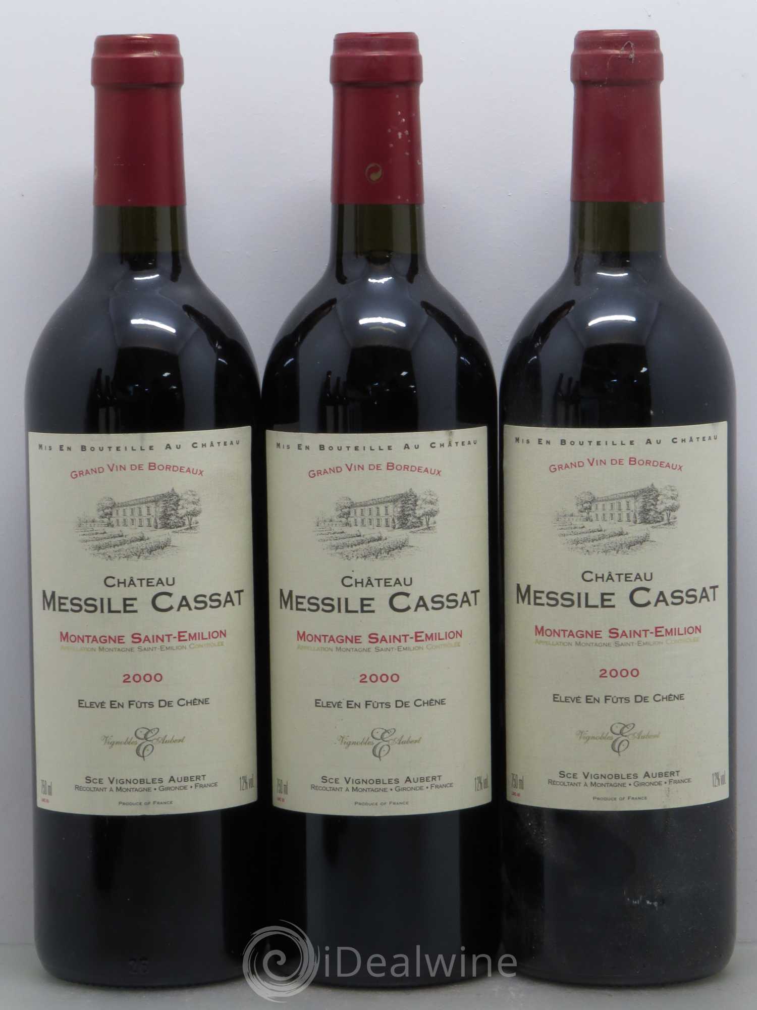 Montagne Saint-Émilion Château Messile Cassat (sans prix de réserve) 2000 - Lot de 6 bouteilles - 1