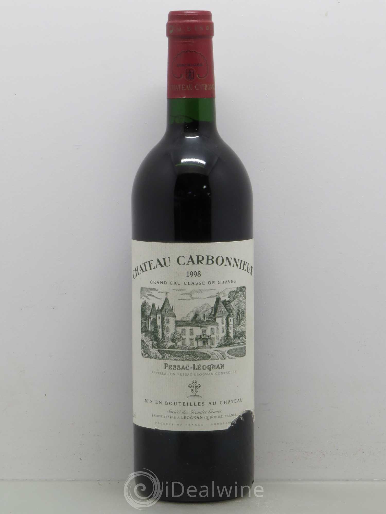 Château Carbonnieux Cru Classé de Graves 1998 - Lot de 1 bouteille - 0