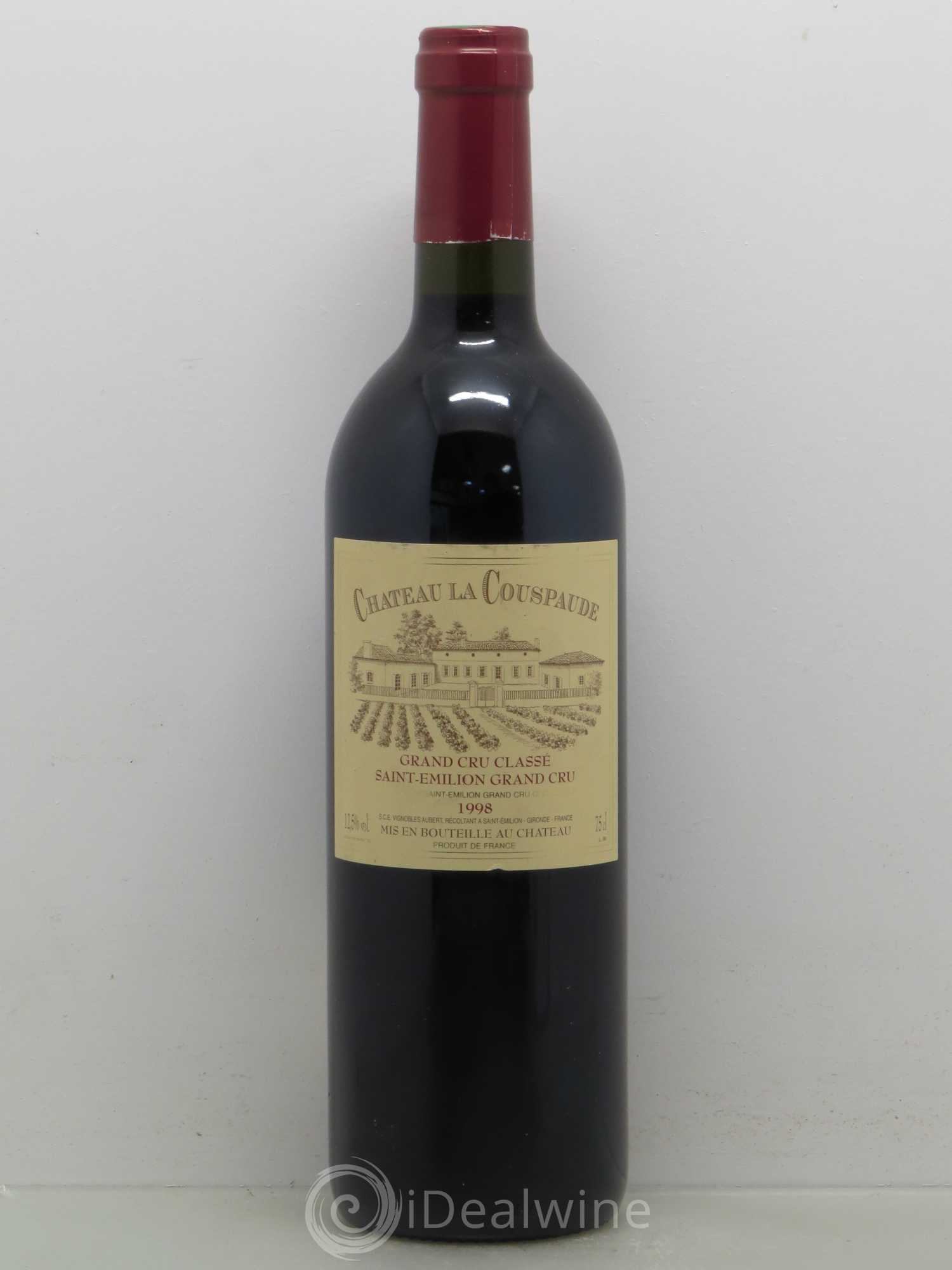 Château la Couspaude Grand Cru Classé (sans prix de réserve) 1998 - Lot de 1 bouteille - 0