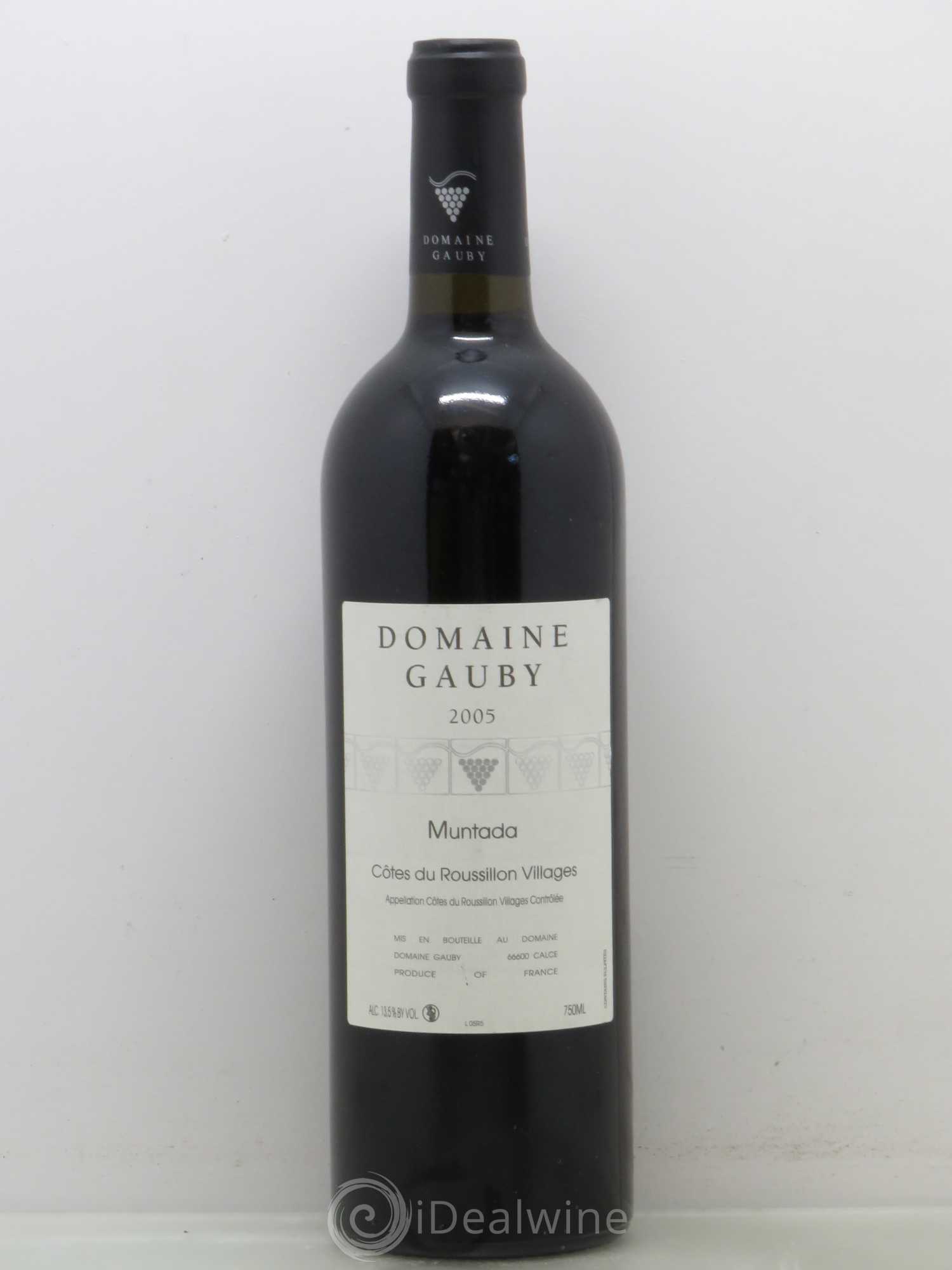 Côtes Catalanes (anciennement Côtes du Roussillon Villages) La Muntada Gauby (Domaine) 2005 - Lot de 1 bouteille - 0