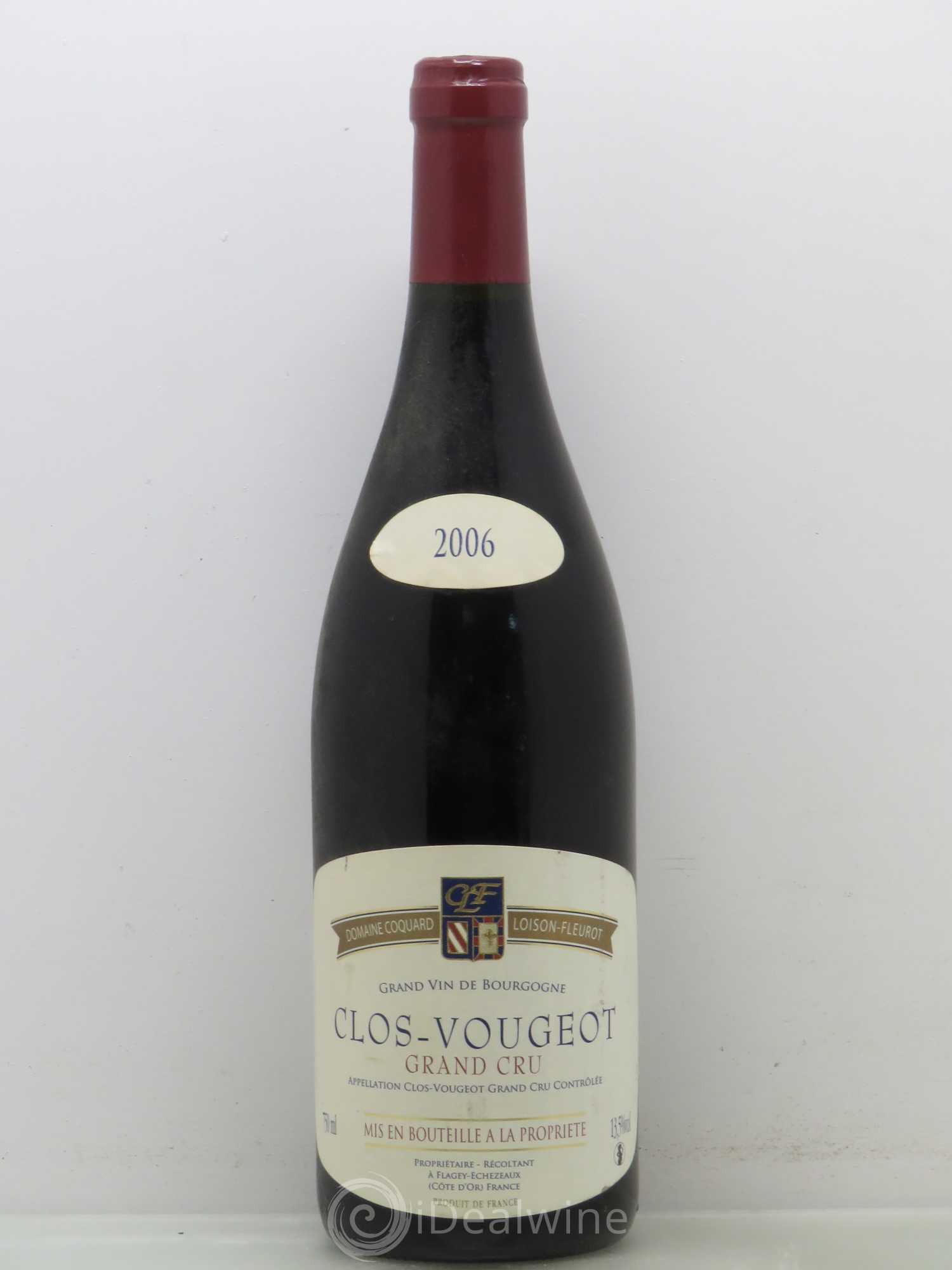 Clos de Vougeot Grand Cru Domaine Coquard Loison Fleurot 2006 - Posten von 1 Flasche - 0