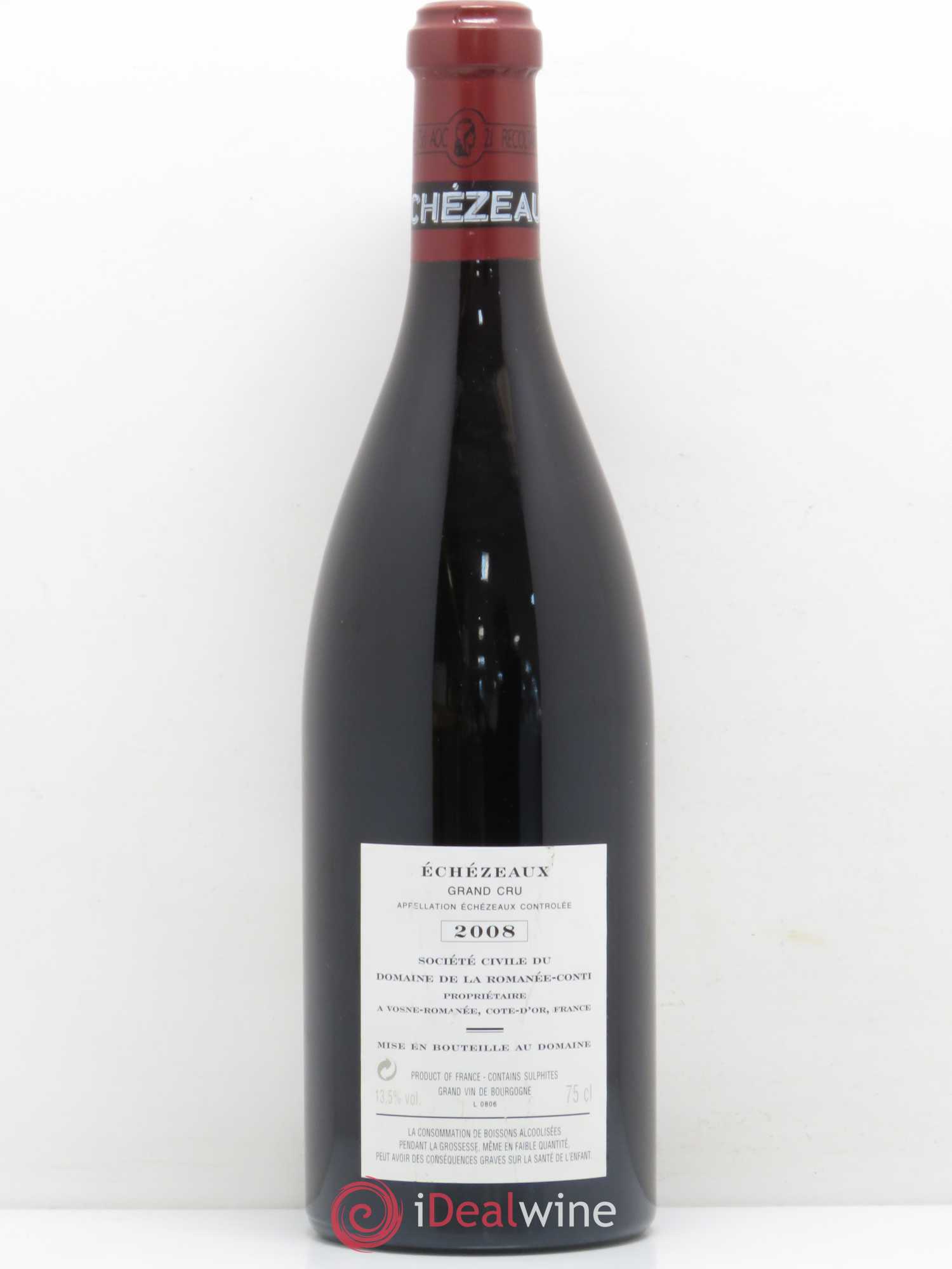 Echezeaux Grand Cru Domaine de la Romanée-Conti 2008 - Lot de 1 bouteille - 1
