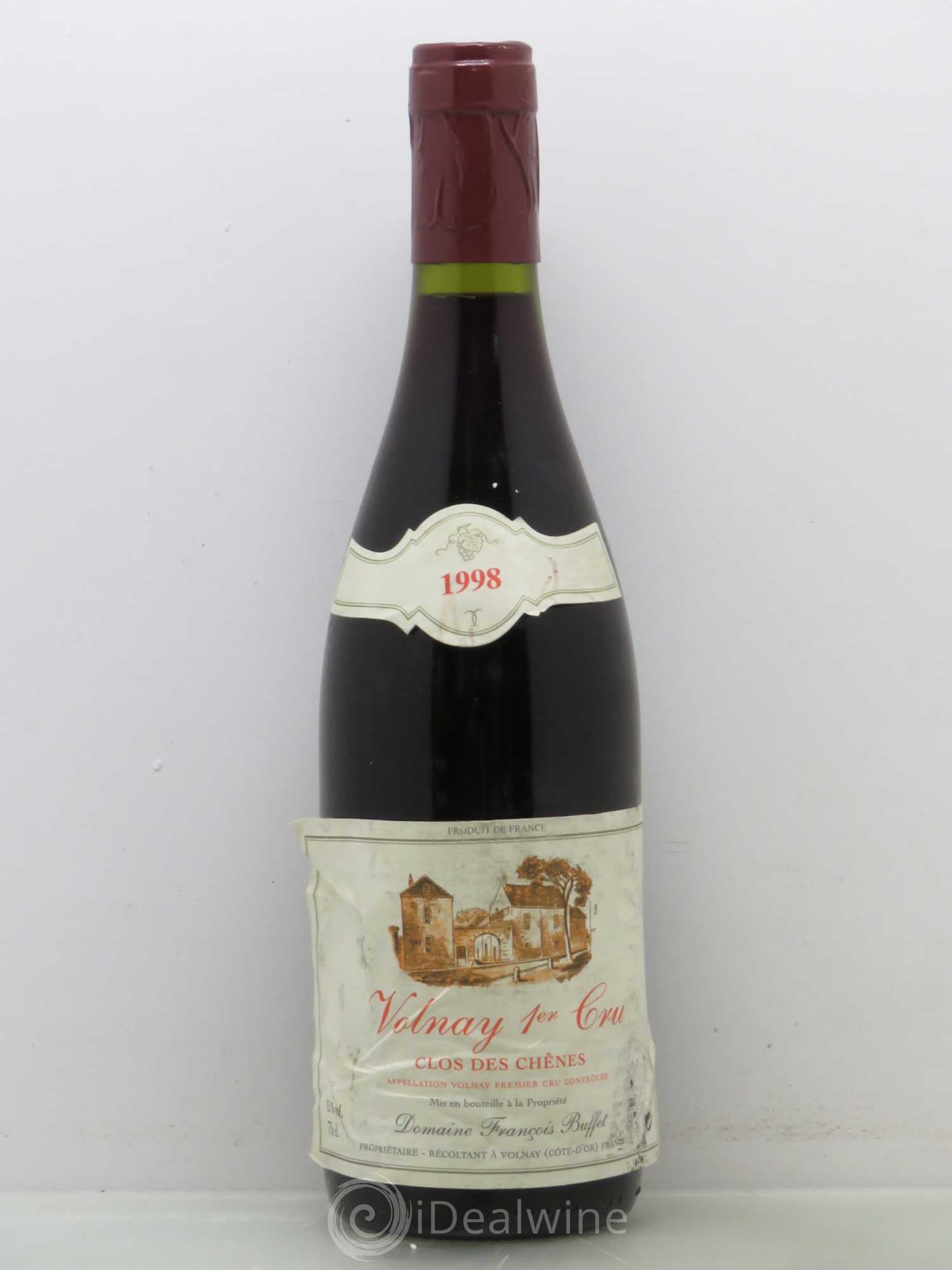 Volnay 1er Cru Clos Des Chenes Domaine François Buffet 1998 - Lot de 1 bouteille - 0