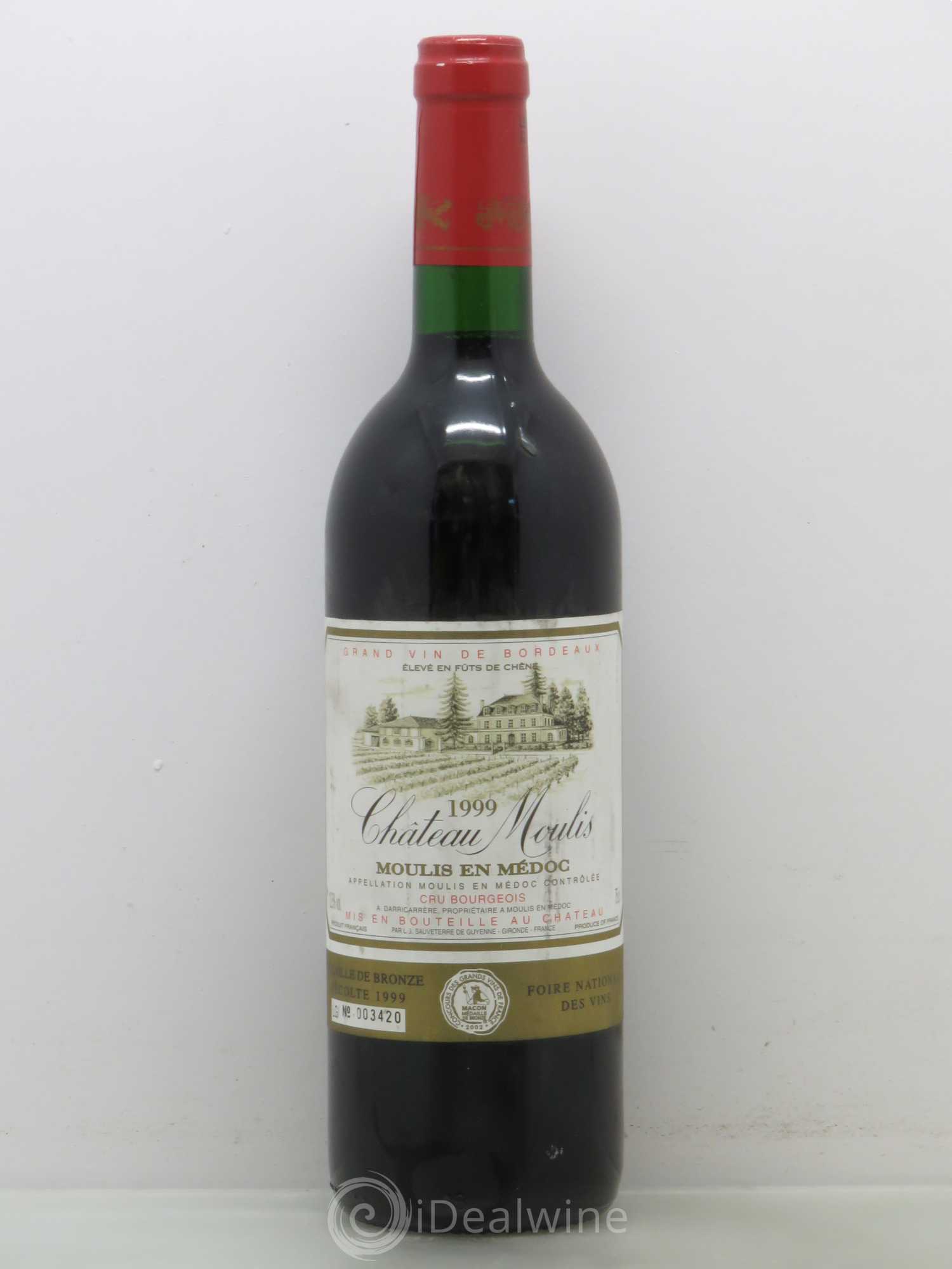 Château Moulis 1999 - Lot de 1 bouteille - 0