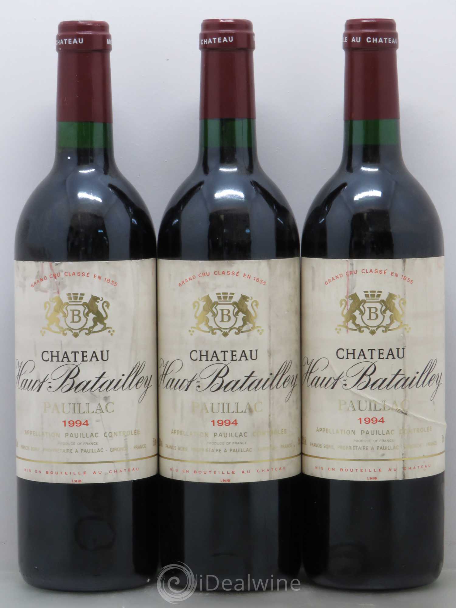 Château Haut Batailley 5ème Grand Cru Classé 1994 - Lot de 3 bouteilles - 0