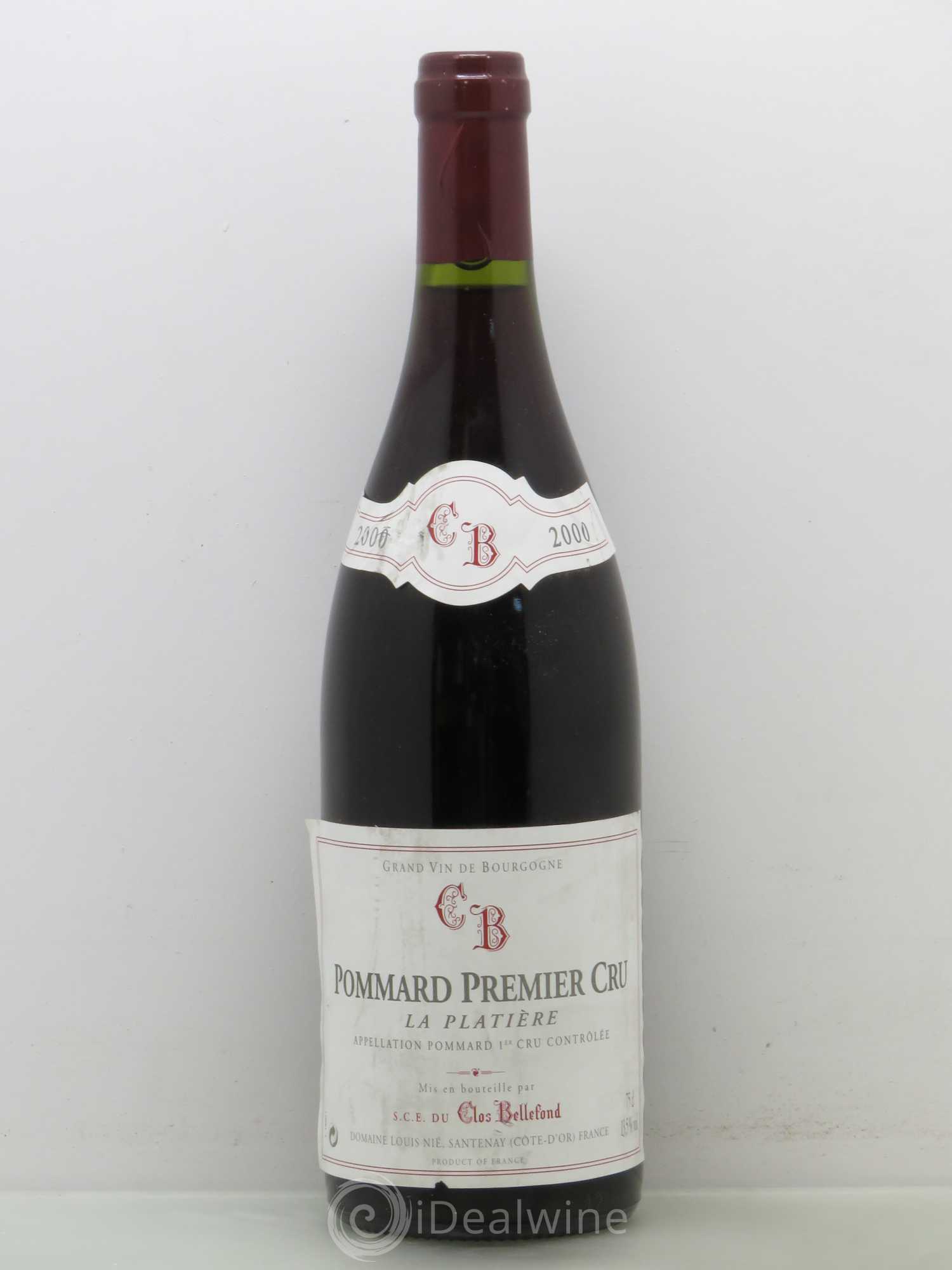 Pommard 1er Cru La Platiere Domaine Louis Nie 2000 - Posten von 1 Flasche - 0
