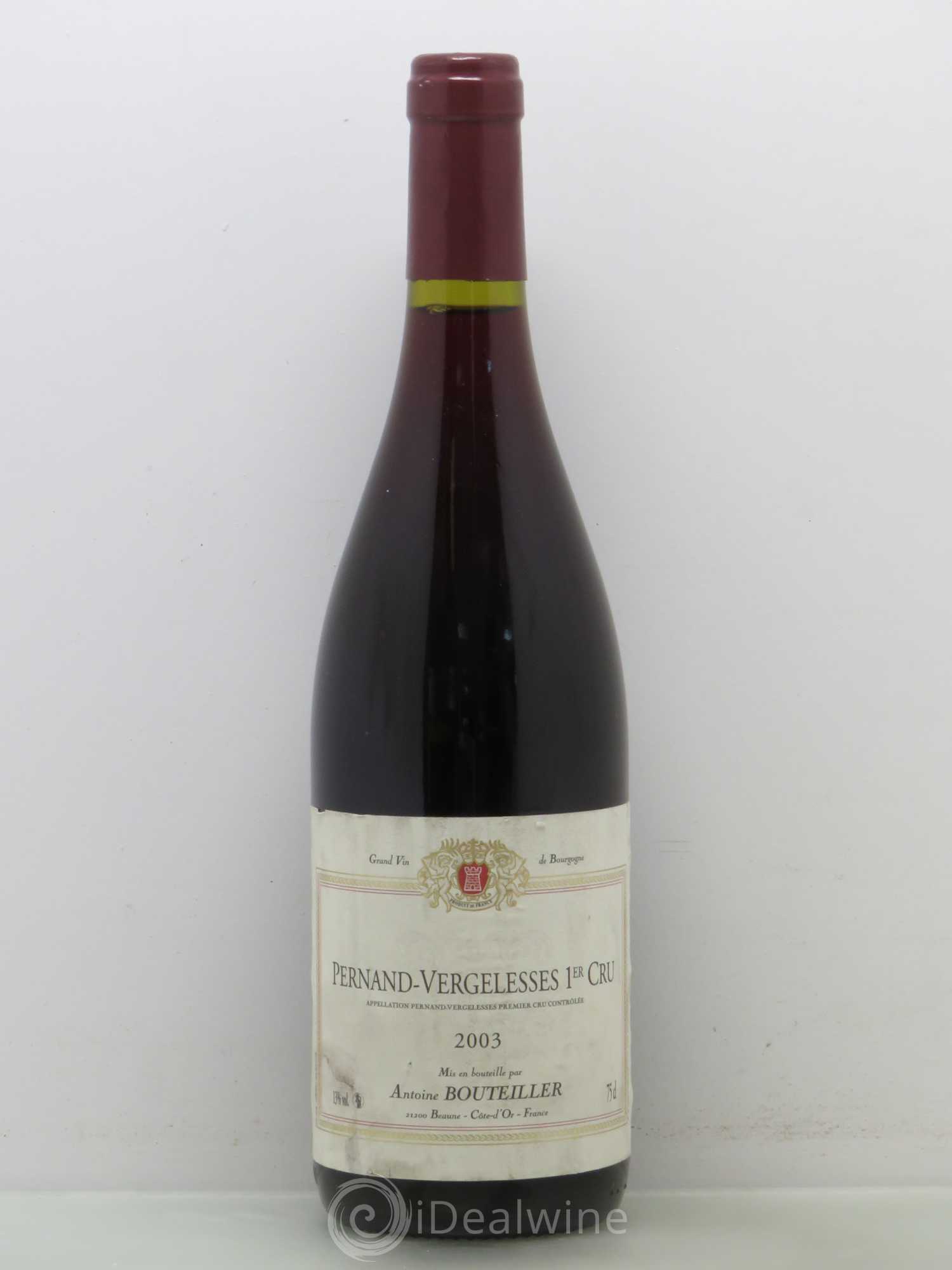 Pernand-Vergelesses 1er Cru Antoine Bouteiller 2003 - Lot de 1 bouteille - 0