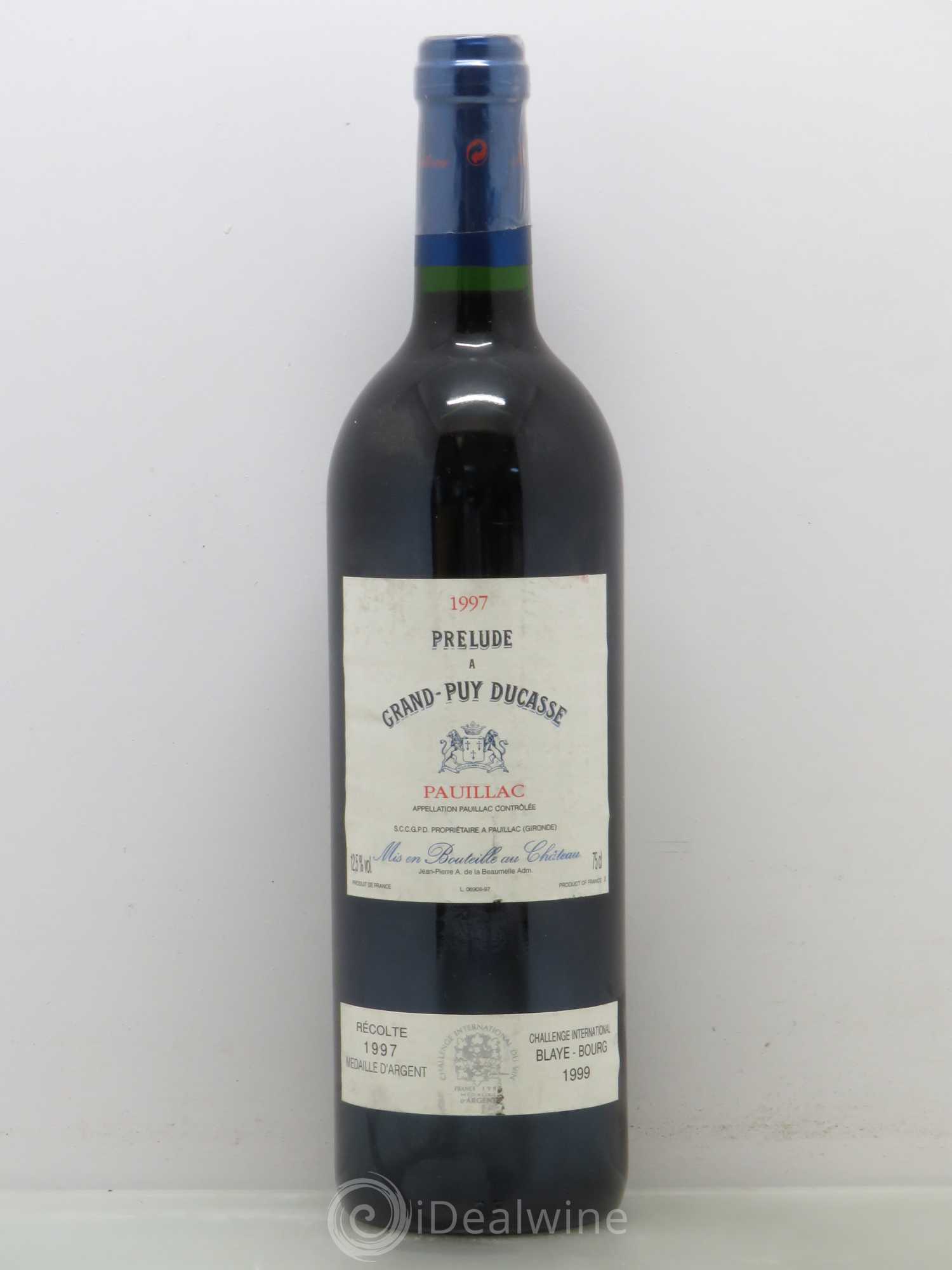 Prélude à Grand Puy Ducasse Second Vin 1997 - Lot de 1 bouteille - 0