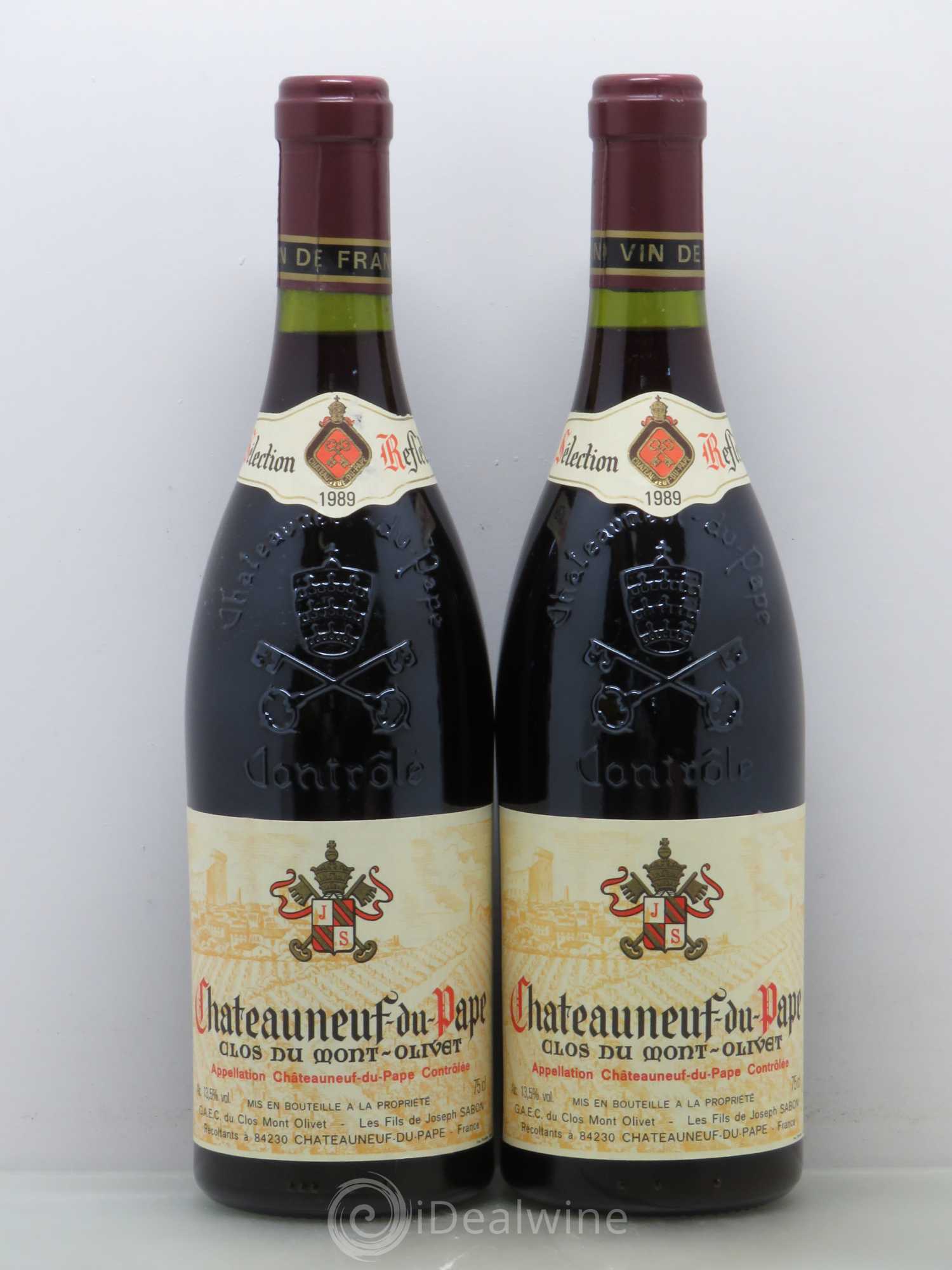 Châteauneuf-du-Pape Clos du Mont-Olivet 1989 - Lot de 2 bouteilles - 0
