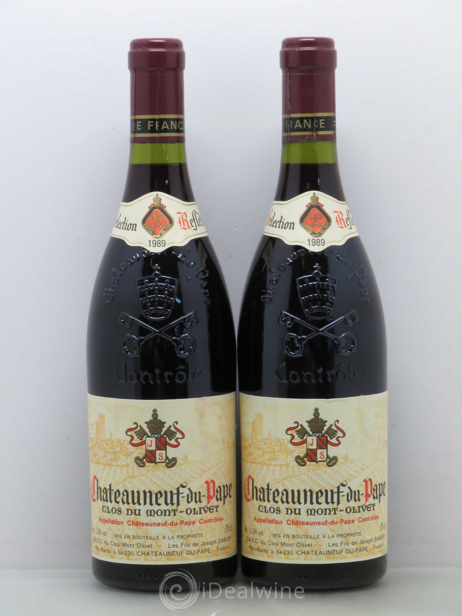 Châteauneuf-du-Pape Clos du Mont-Olivet 1989 - Lot de 2 bouteilles - 0