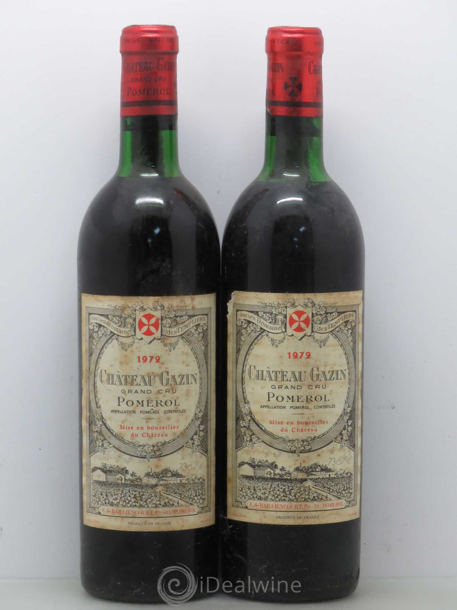 Château Gazin 1972 - Lot de 2 bouteilles - 0