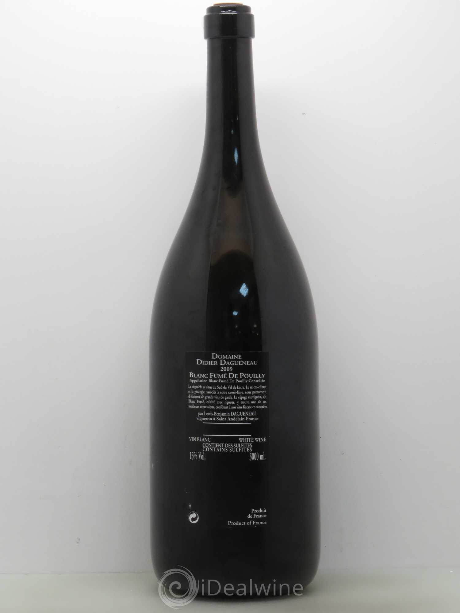 Vin de France (anciennement Pouilly-Fumé) Silex Dagueneau (Domaine Didier - Louis-Benjamin) 2009 - Lot de 1 double magnum - 1