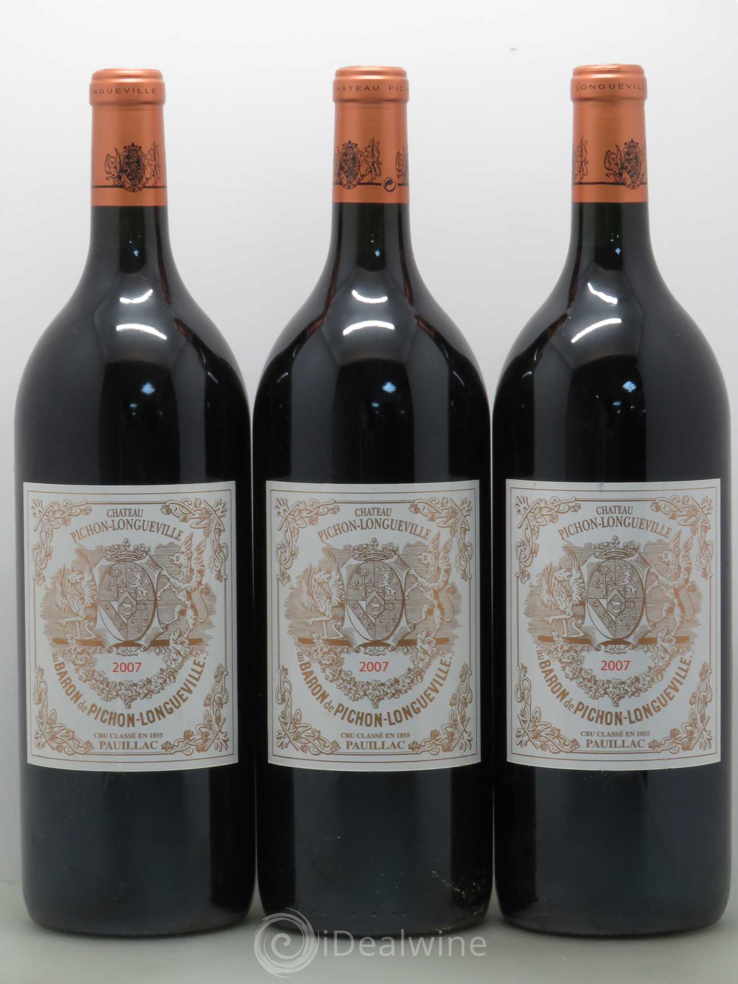 Pichon Longueville Baron 2ème Grand Cru Classé 2007 - Lot de 3 magnums - 0