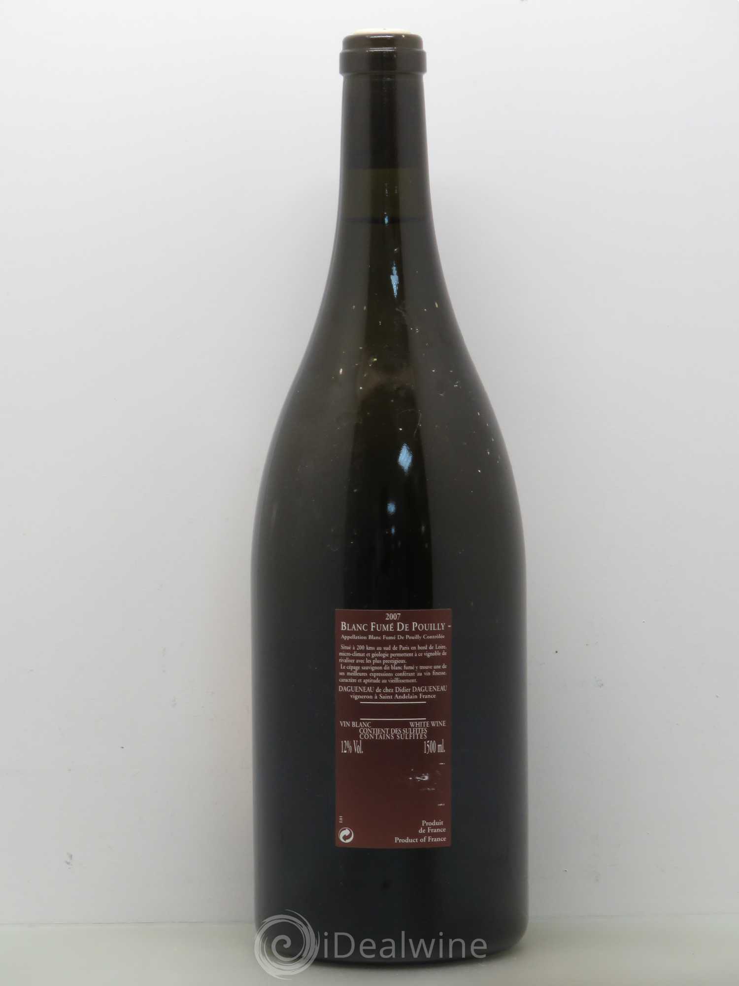 Vin de France (anciennement Pouilly-Fumé) Pur Sang Dagueneau (Domaine Didier - Louis-Benjamin) 2007 - Lot de 1 magnum - 1