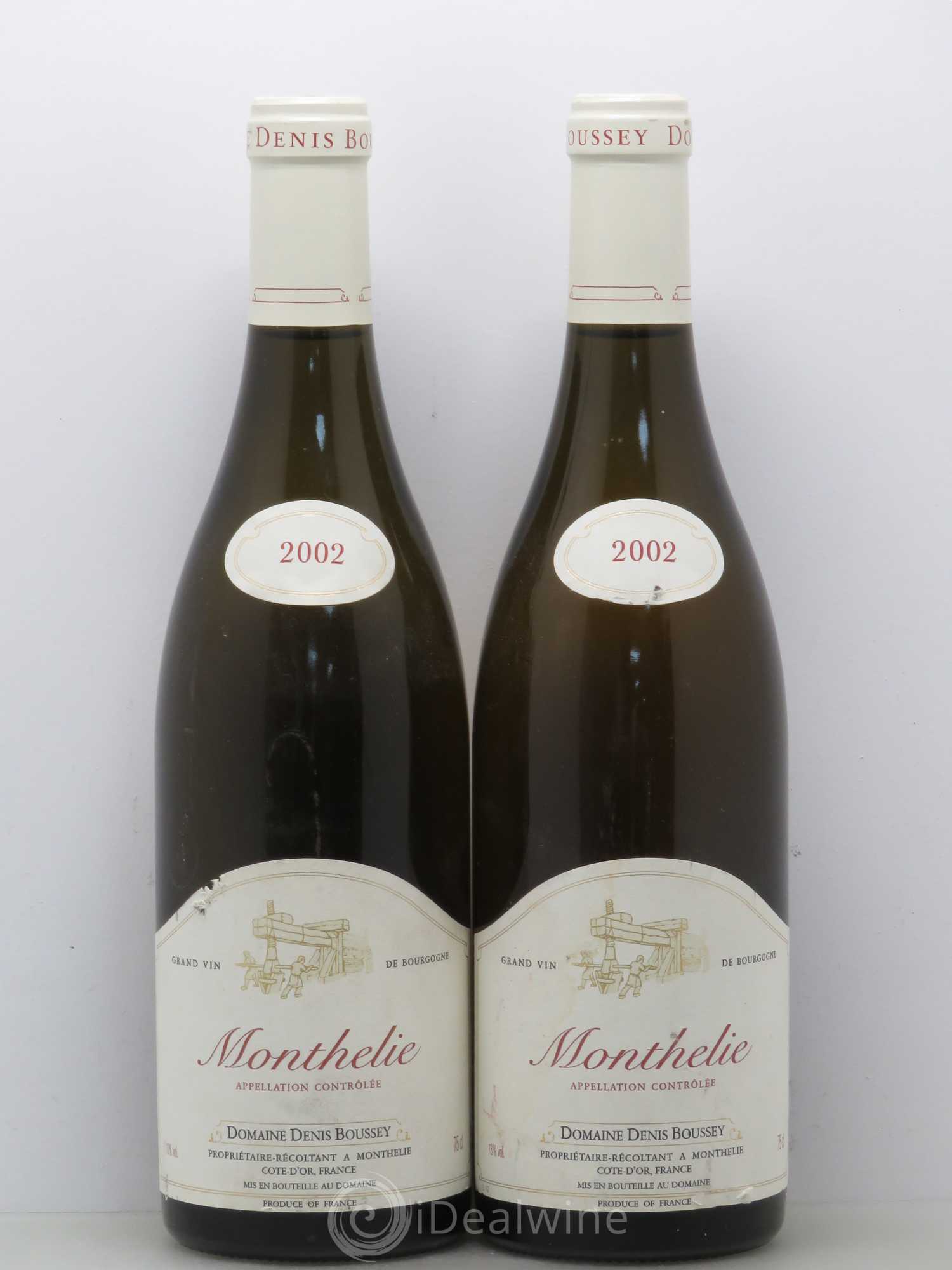 Bourgogne Monthélie Domaine Denis Boussey 2002 - Posten von 2 Flaschen - 0