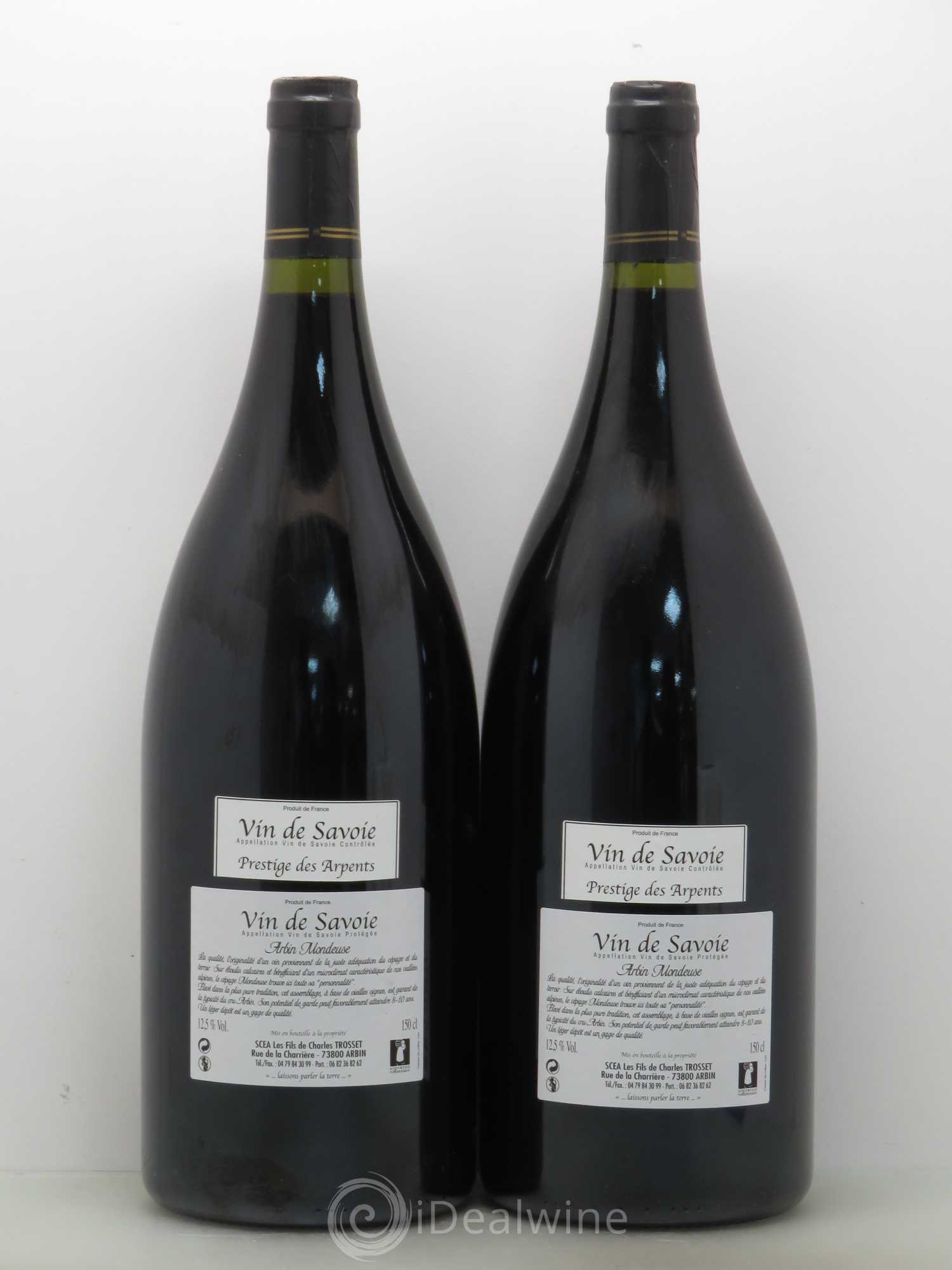 Vin de Savoie Mondeuse Arbin prestige des Arpents Les fils de Charles Trosset Les Arpents 2015 - Posten von 2 Magnum - 1