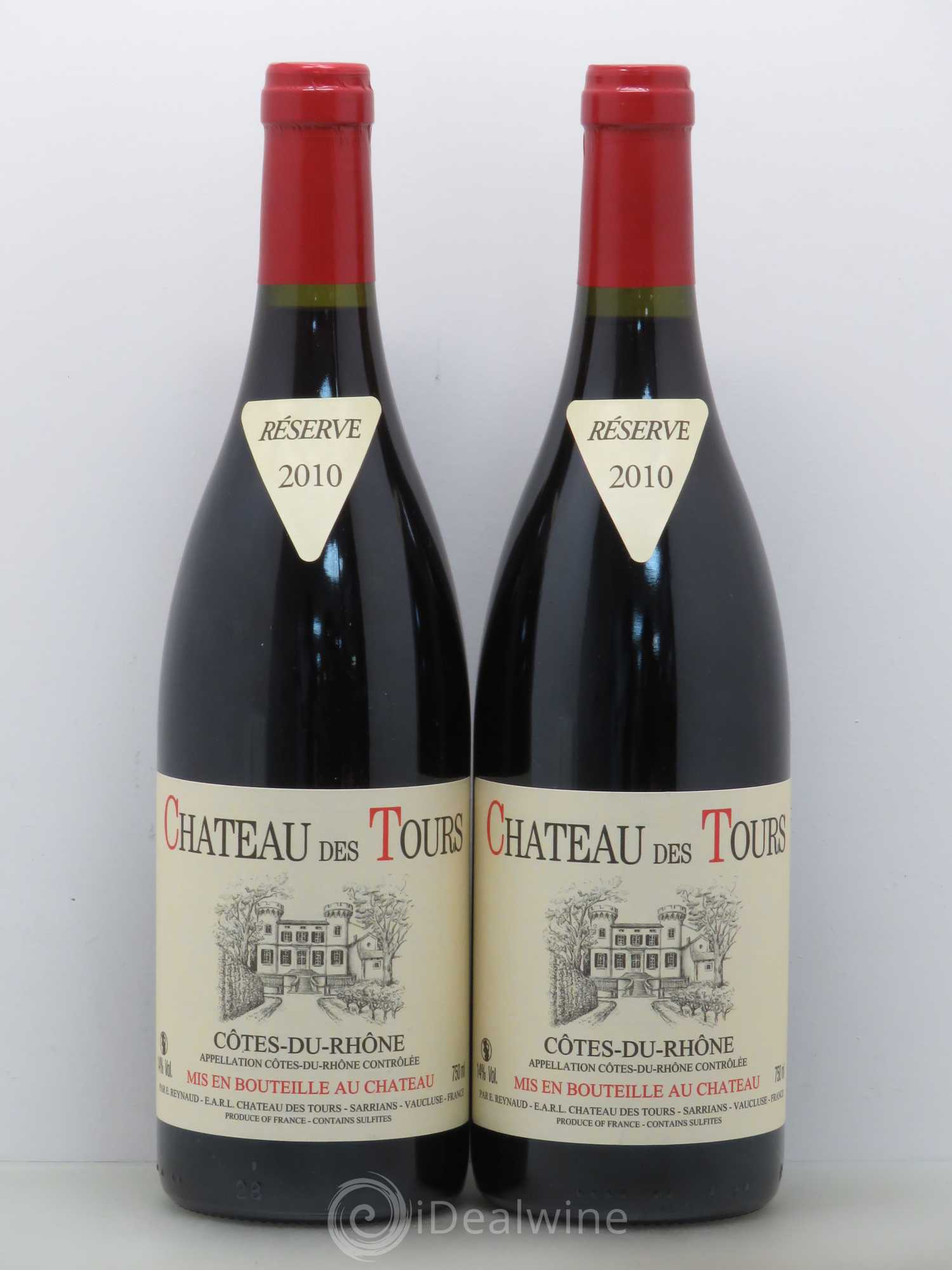 Côtes-du-Rhône Château des Tours Emmanuel Reynaud 2010 - Lot de 2 bouteilles - 0