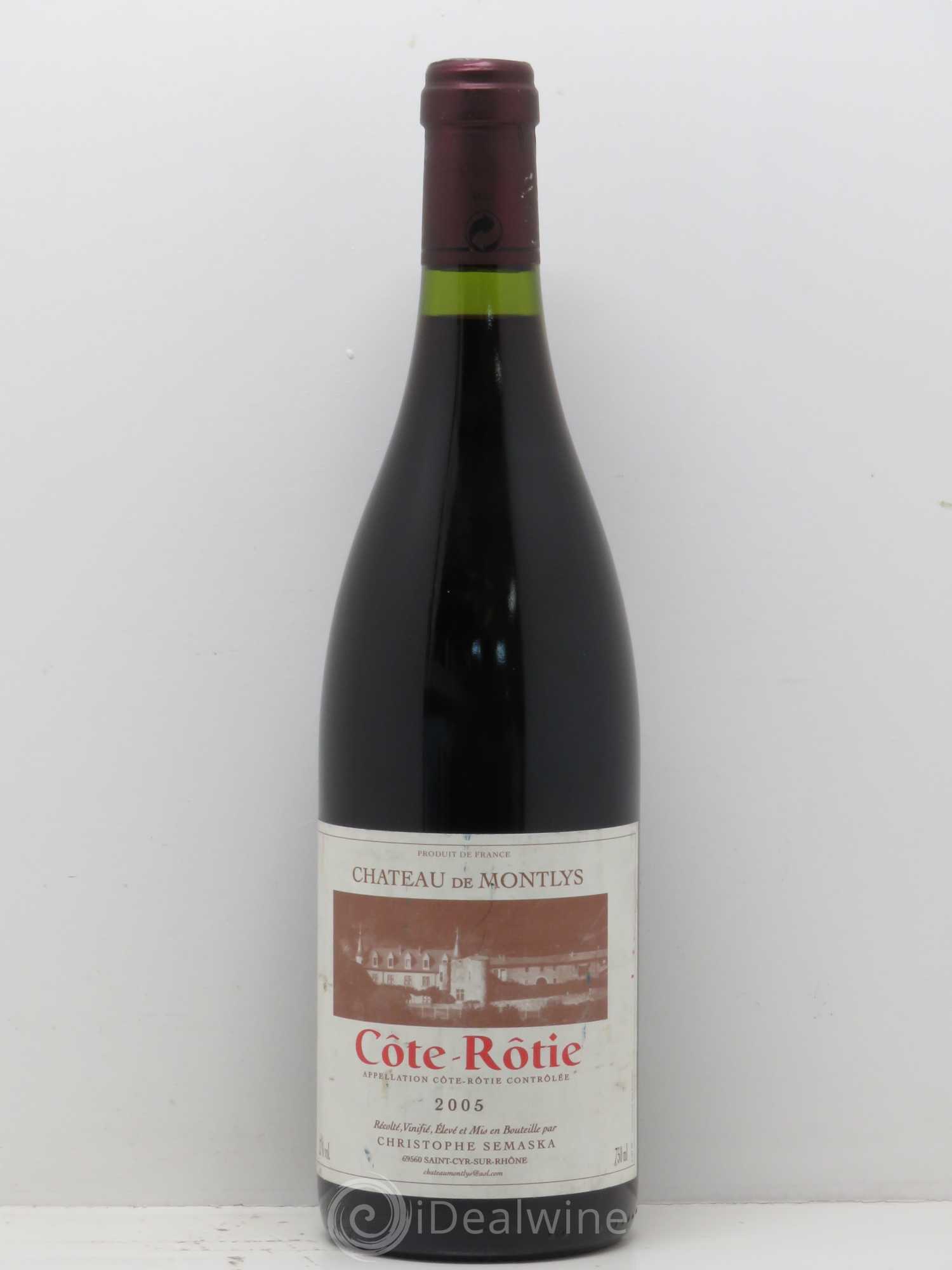 Côte-Rôtie Château de Montlys - Semaska 2005 - Posten von 1 Flasche - 0