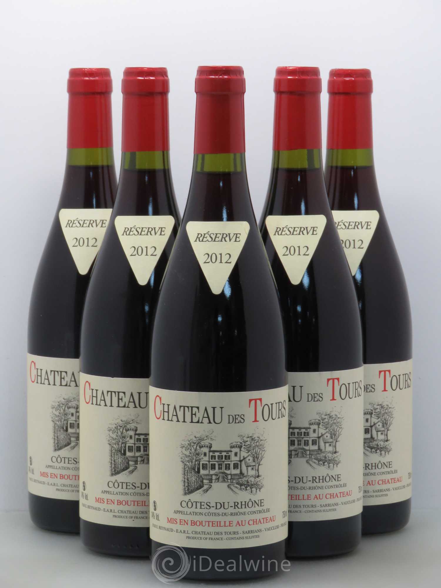 Côtes-du-Rhône Château des Tours Emmanuel Reynaud 2012 - Lot de 5 bouteilles - 0