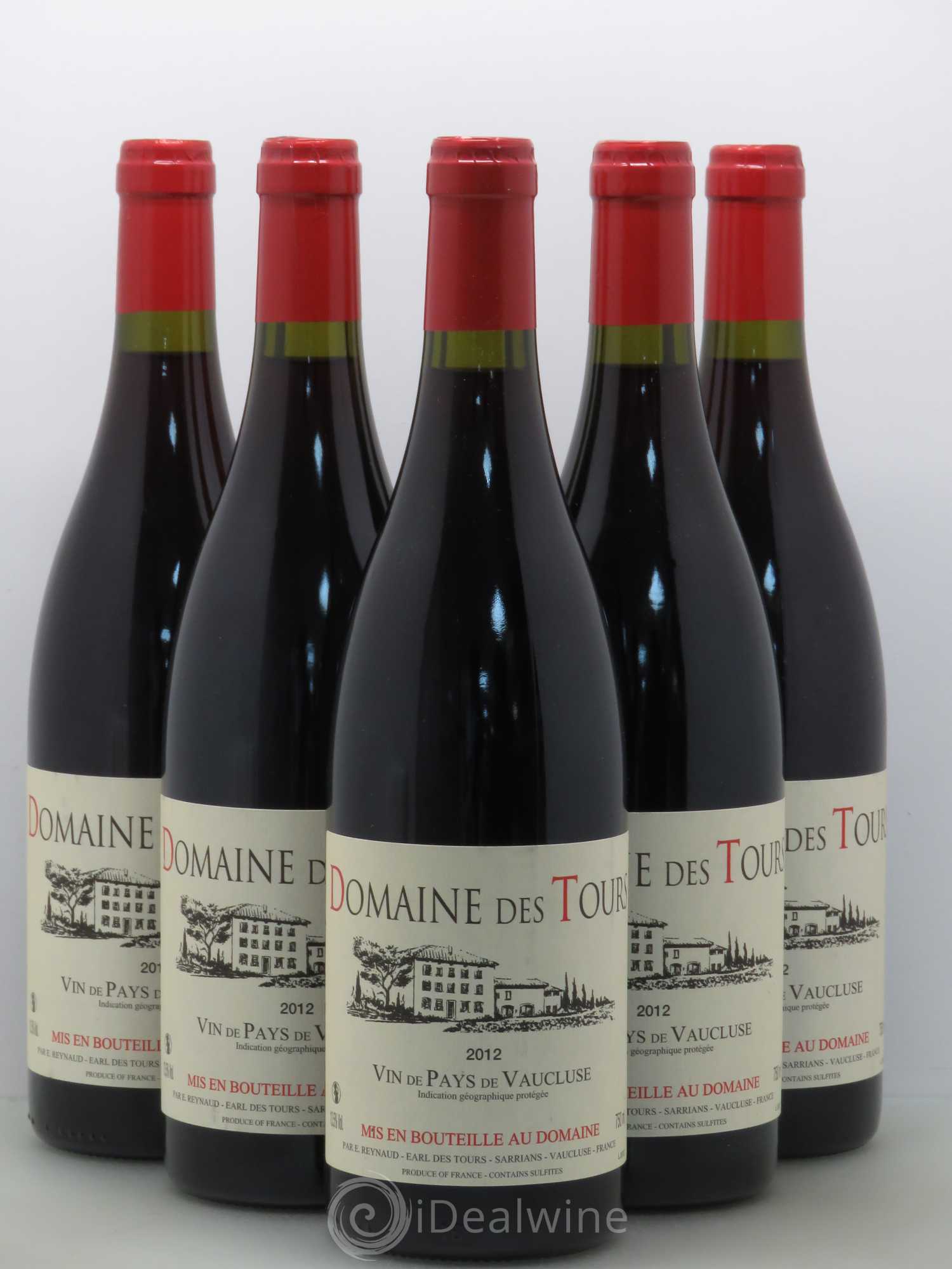 Vaucluse (Vin de Pays de Vaucluse) Domaine des Tours Emmanuel Reynaud 2012 - Lot de 5 bouteilles - 0