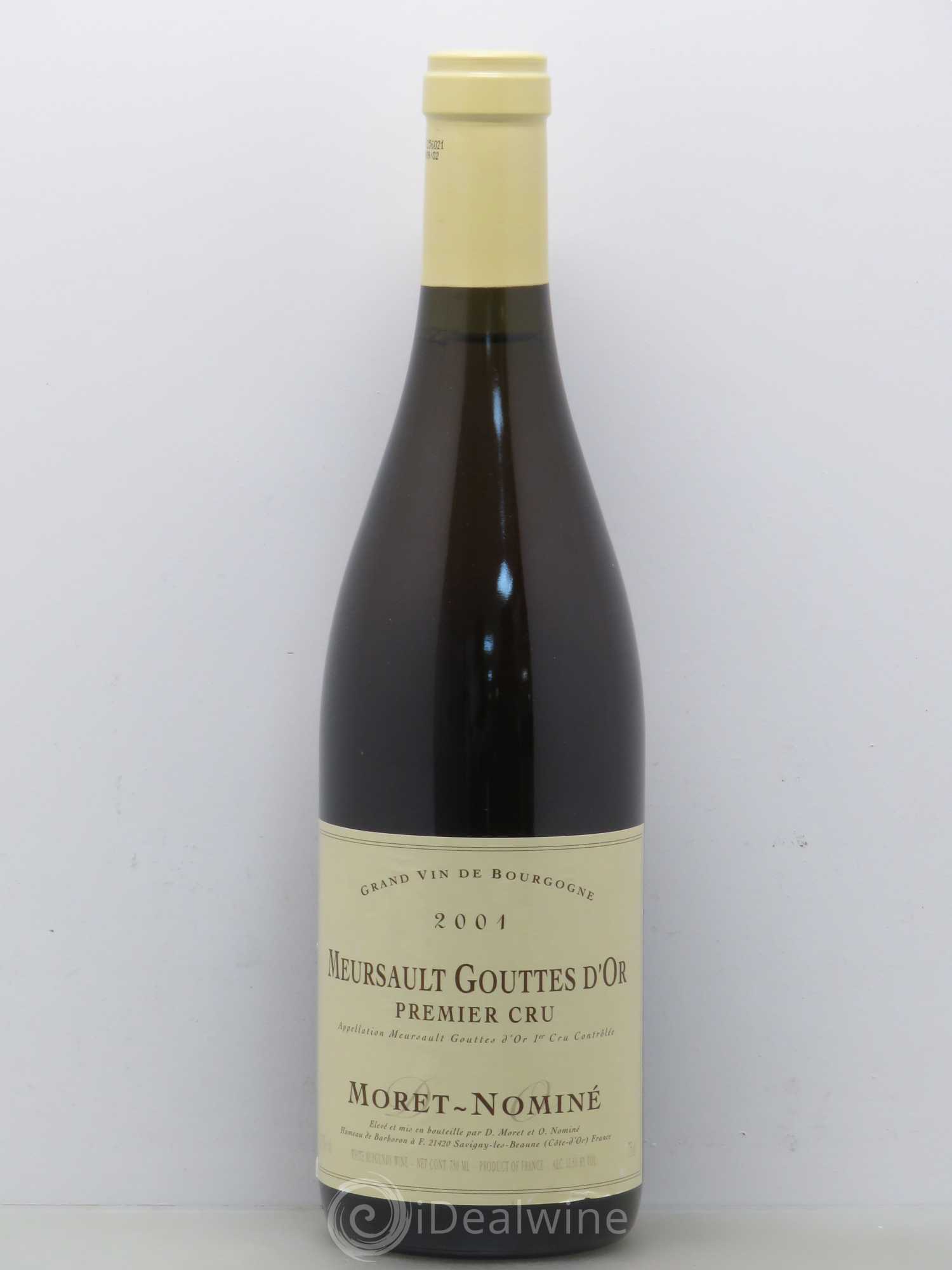 Meursault 1er Cru Goutte D'Or Moret Nominé 2001 - Lot de 1 bouteille - 0
